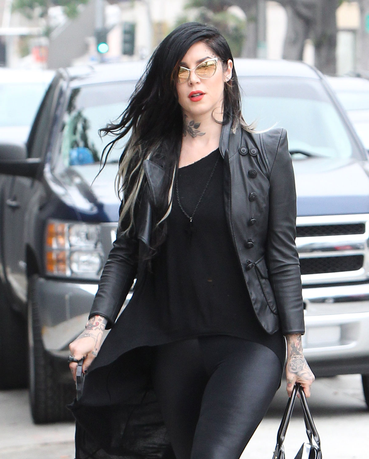 Kat Von D at Urth Cafe in West Hollywood