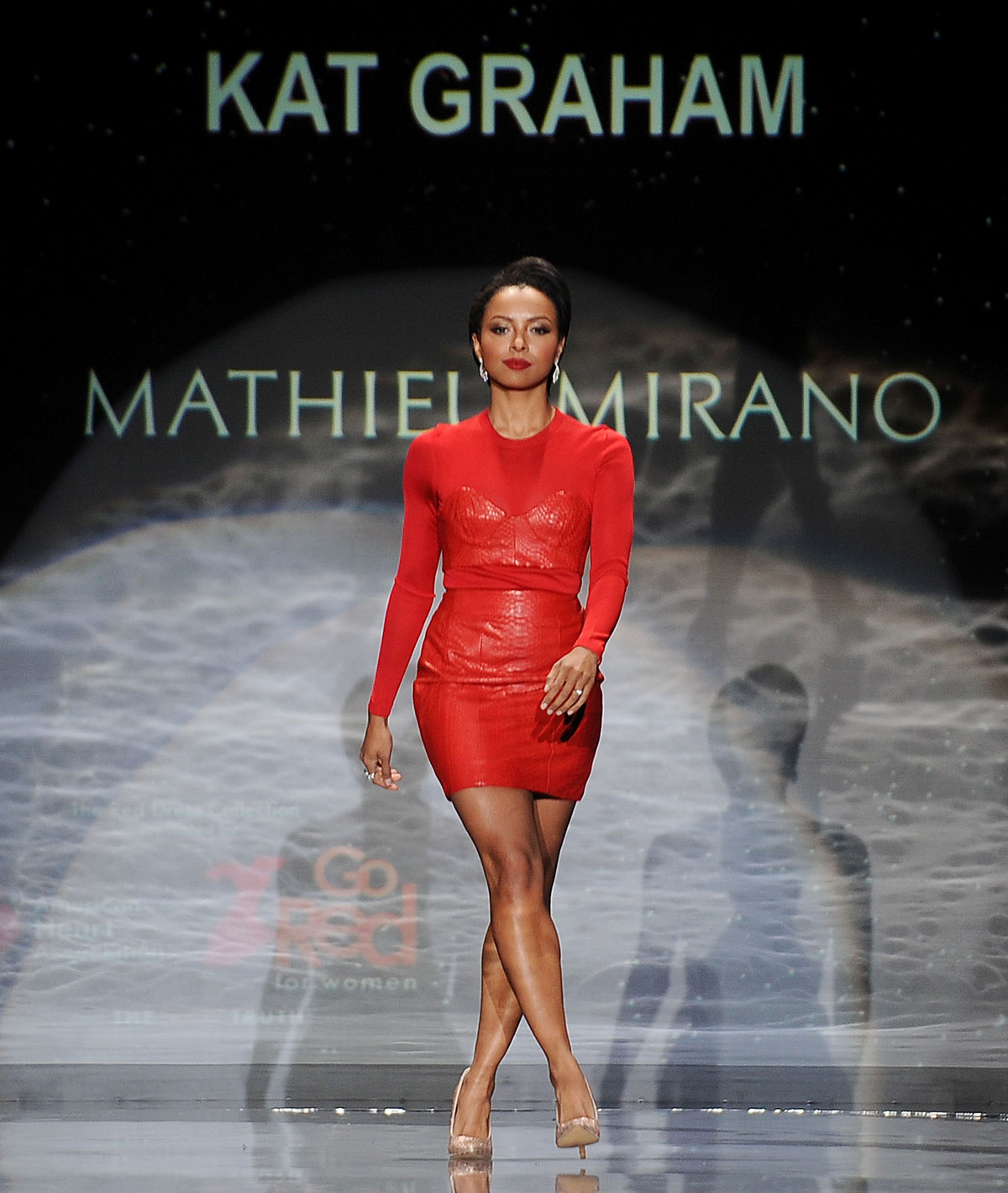Kat Graham attends Go Red For Women The Heart Truth Red Dress