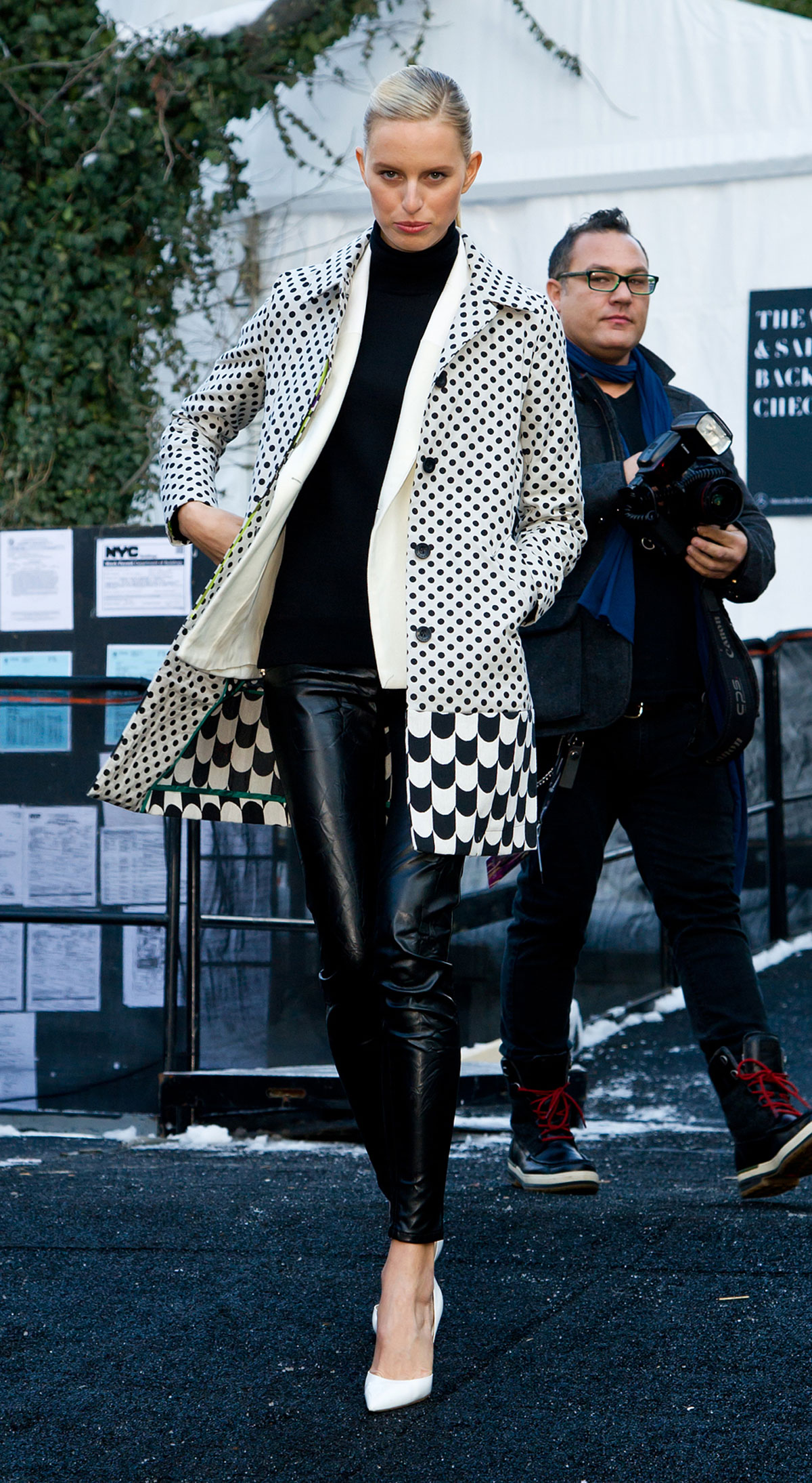 Karolina Kurkova attends Mercedes-Benz Fashion Week Fall 2014