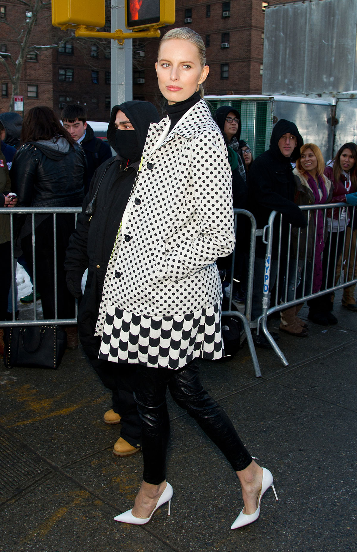 Karolina Kurkova attends Mercedes-Benz Fashion Week Fall 2014