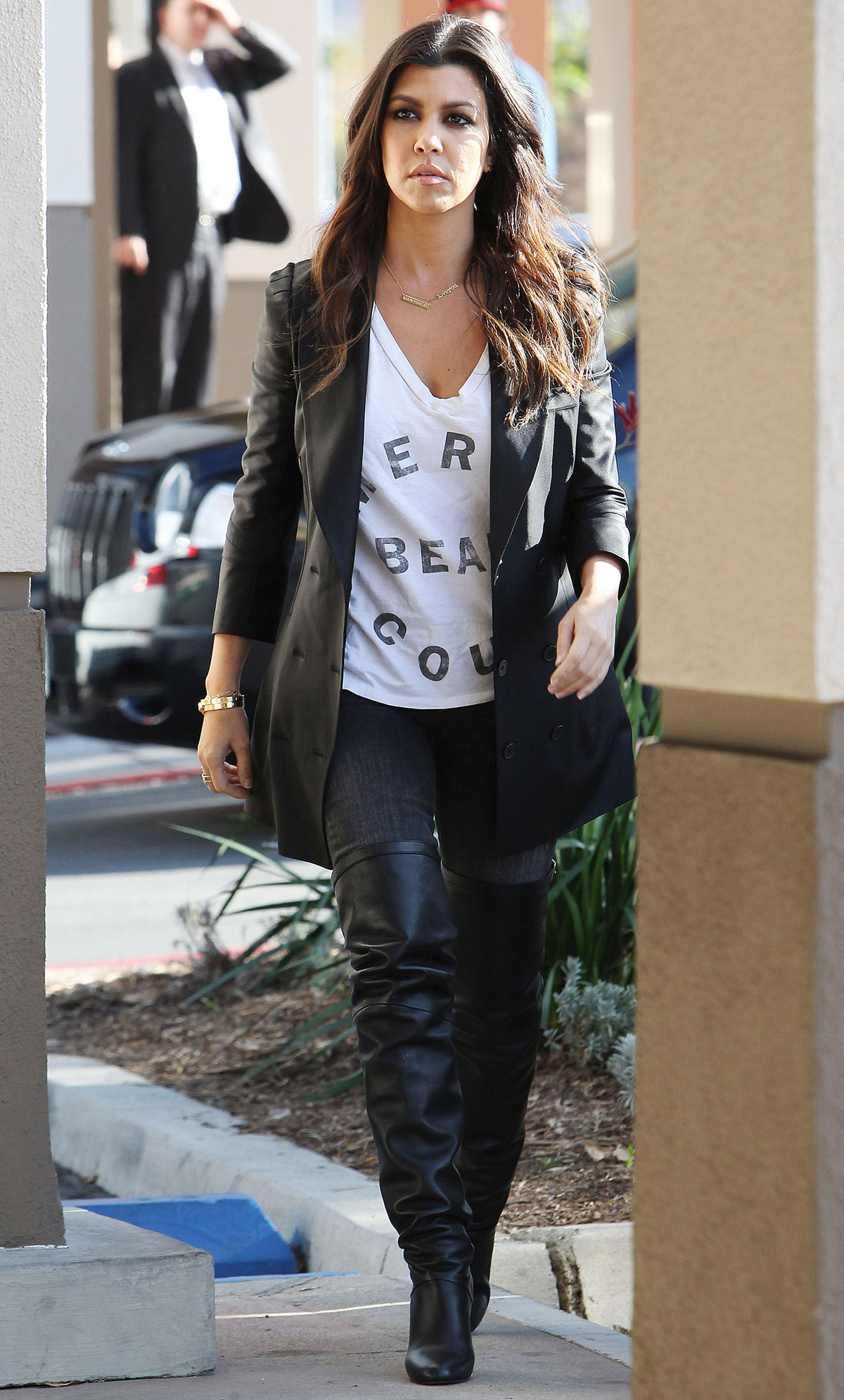 Kourtney Kardashian lunch at Maria’s in Woodland Hills