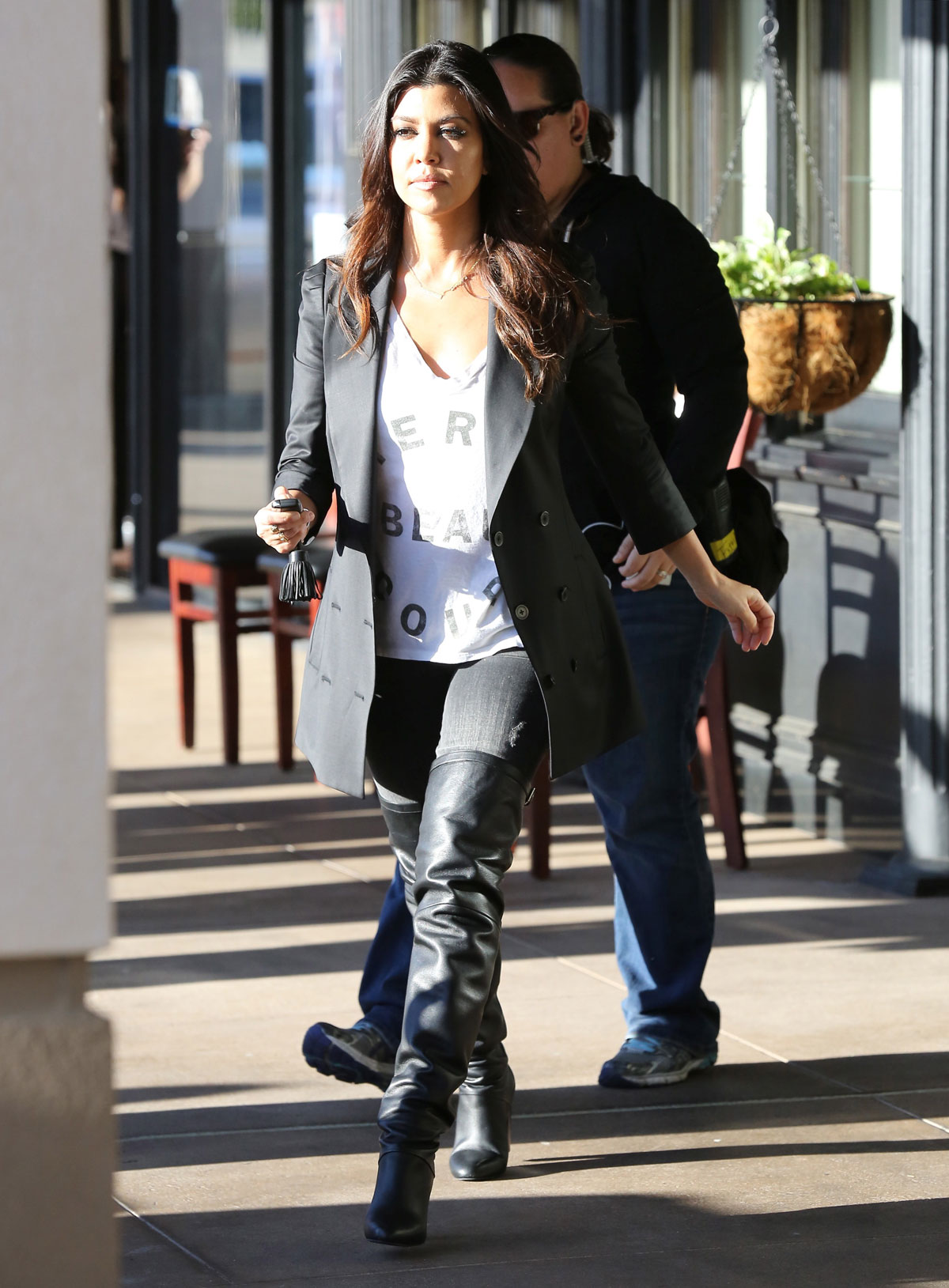 Kourtney Kardashian lunch at Maria’s in Woodland Hills