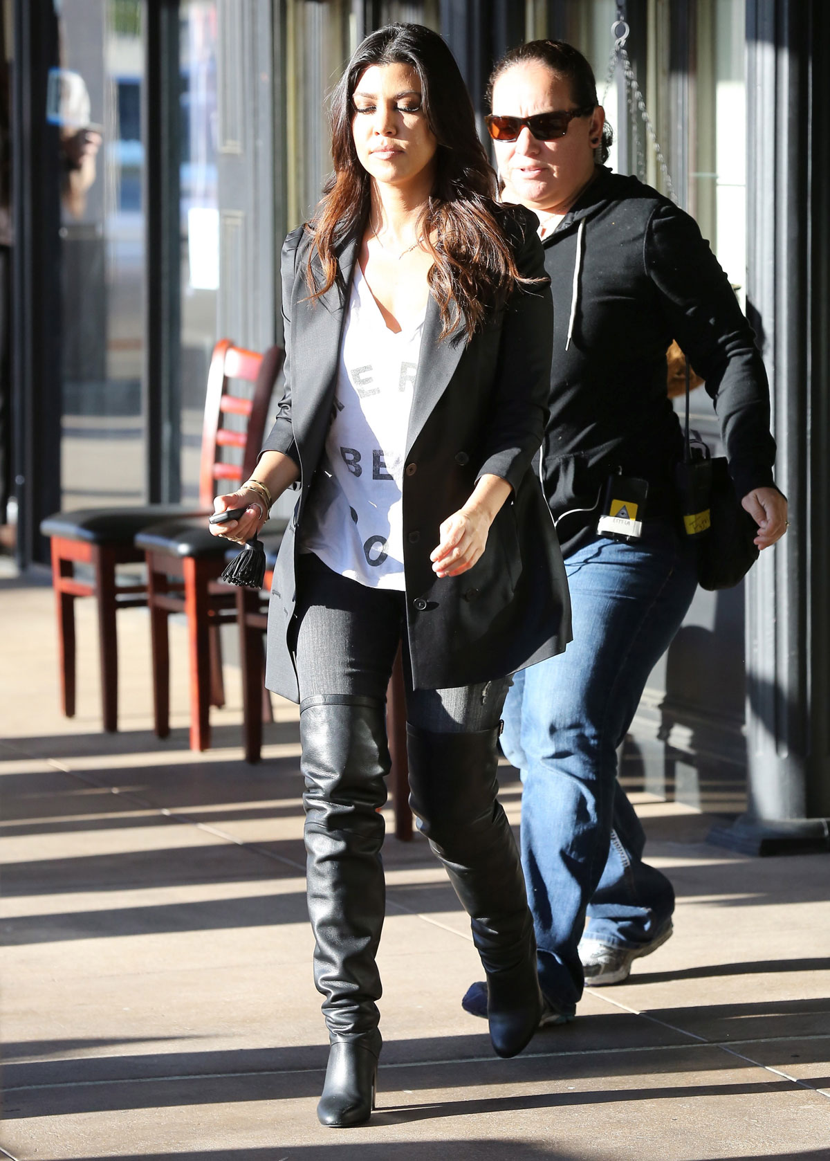 Kourtney Kardashian lunch at Maria’s in Woodland Hills