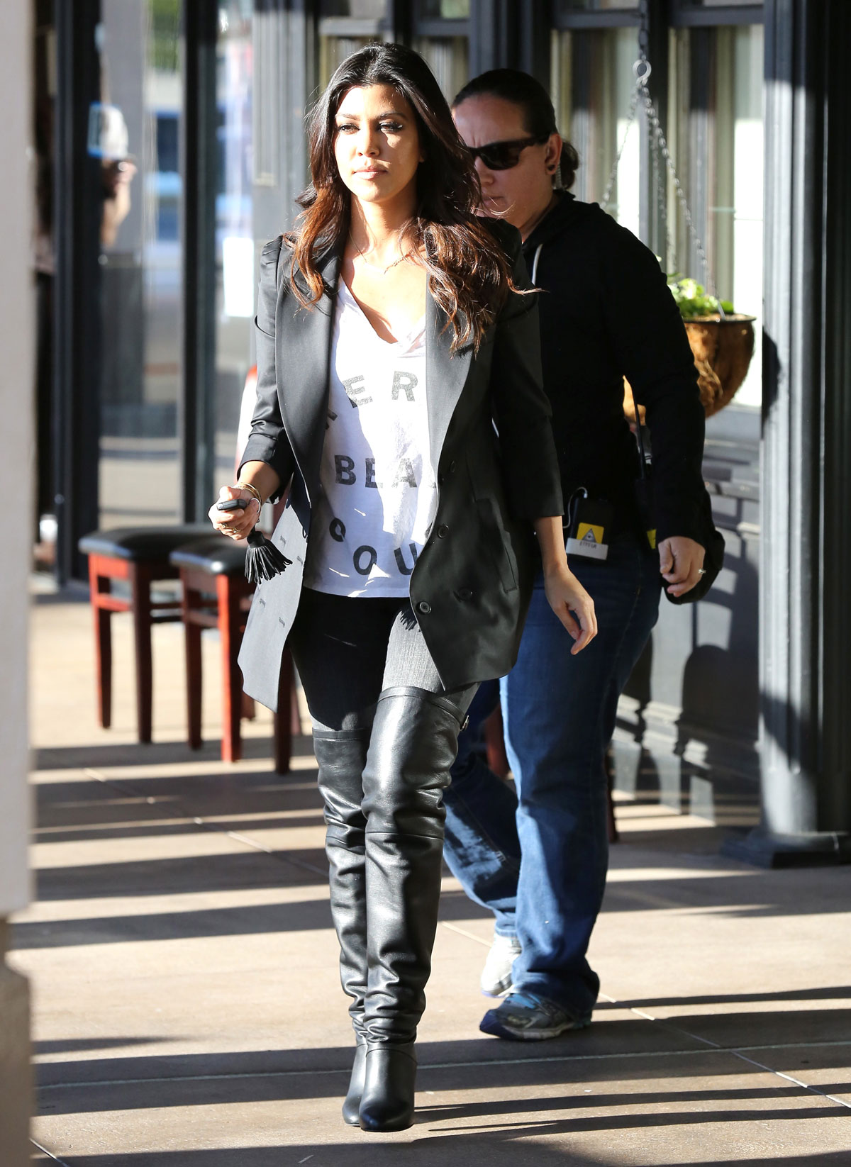 Kourtney Kardashian lunch at Maria’s in Woodland Hills