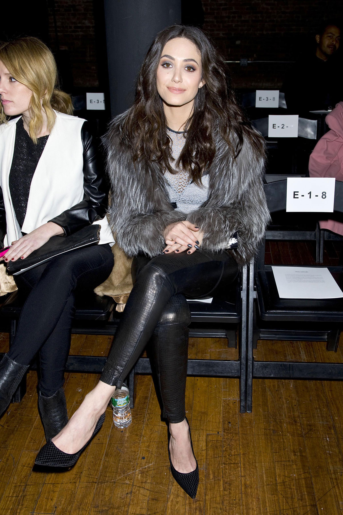 Emmy Rossum attends Yigal Azrouel fashion show