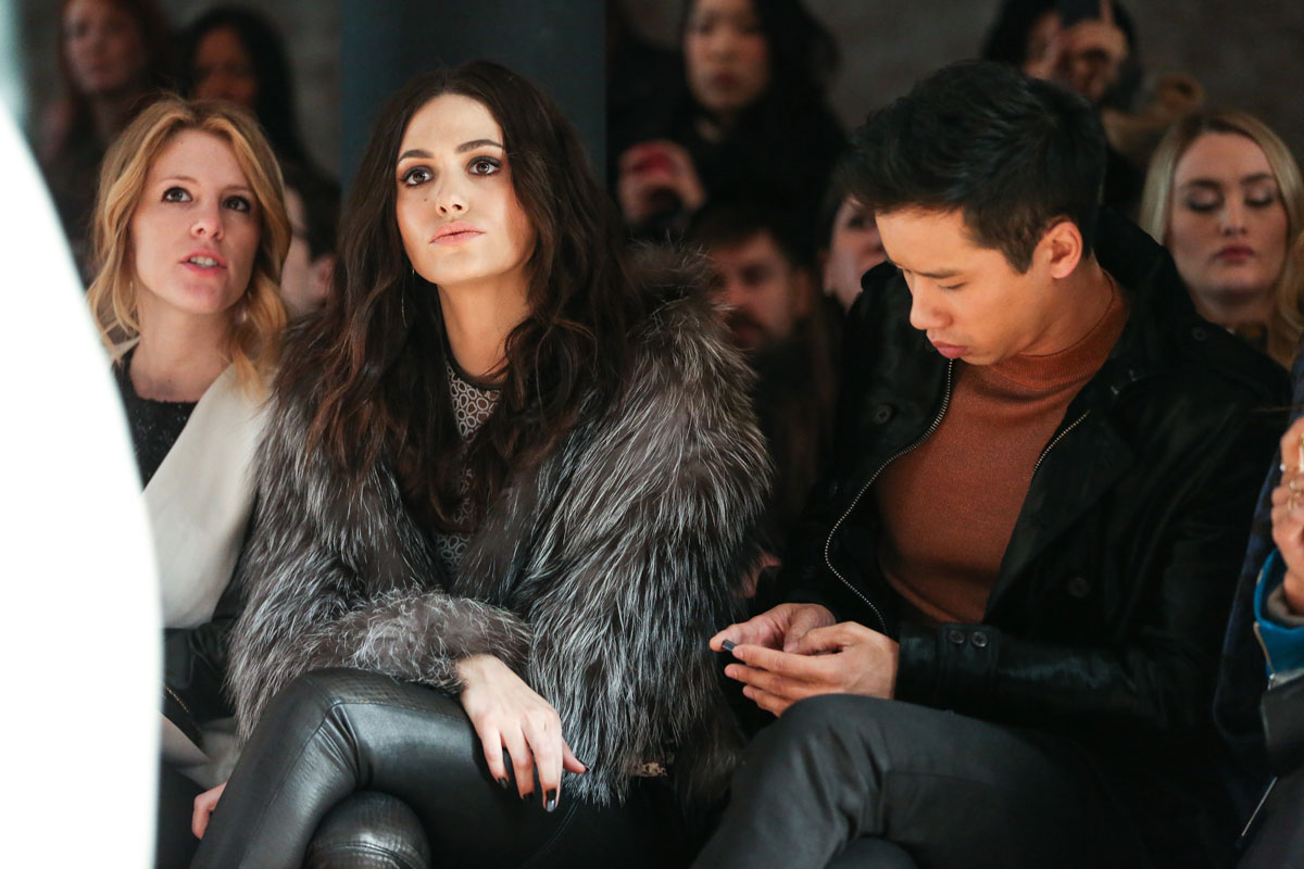 Emmy Rossum attends Yigal Azrouel fashion show