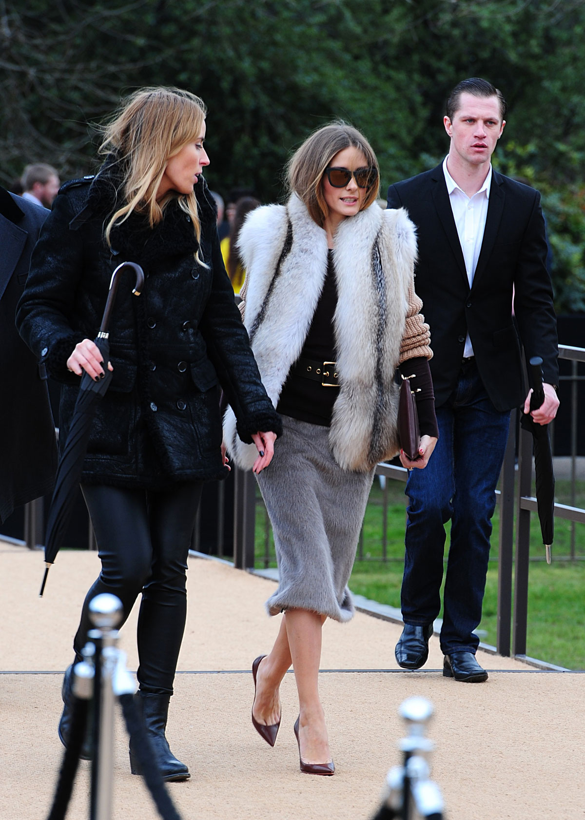 Olivia Palermo attends Burberry Prorsum Womenswear AW 2014 fashion show