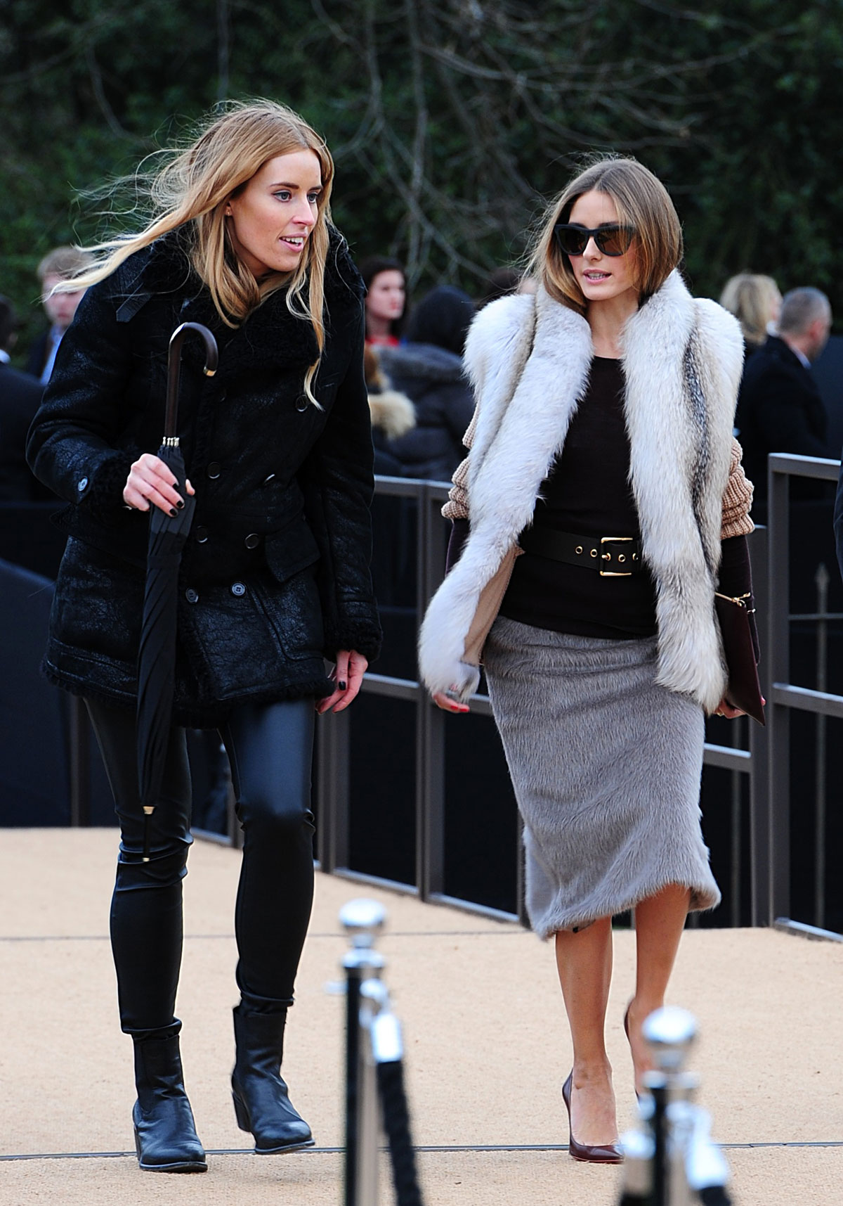 Olivia Palermo attends Burberry Prorsum Womenswear AW 2014 fashion show