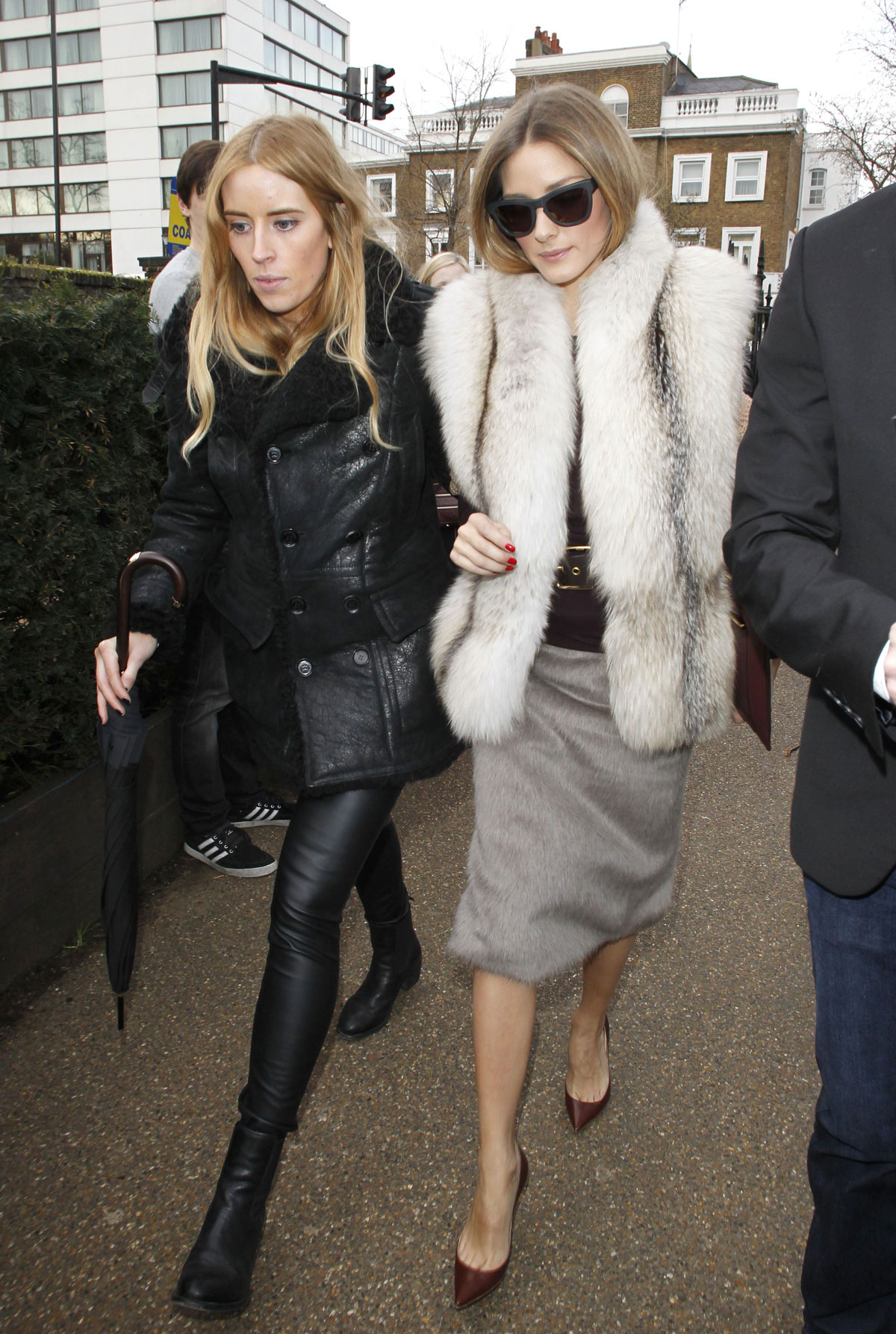 Olivia Palermo attends Burberry Prorsum Womenswear AW 2014 fashion show