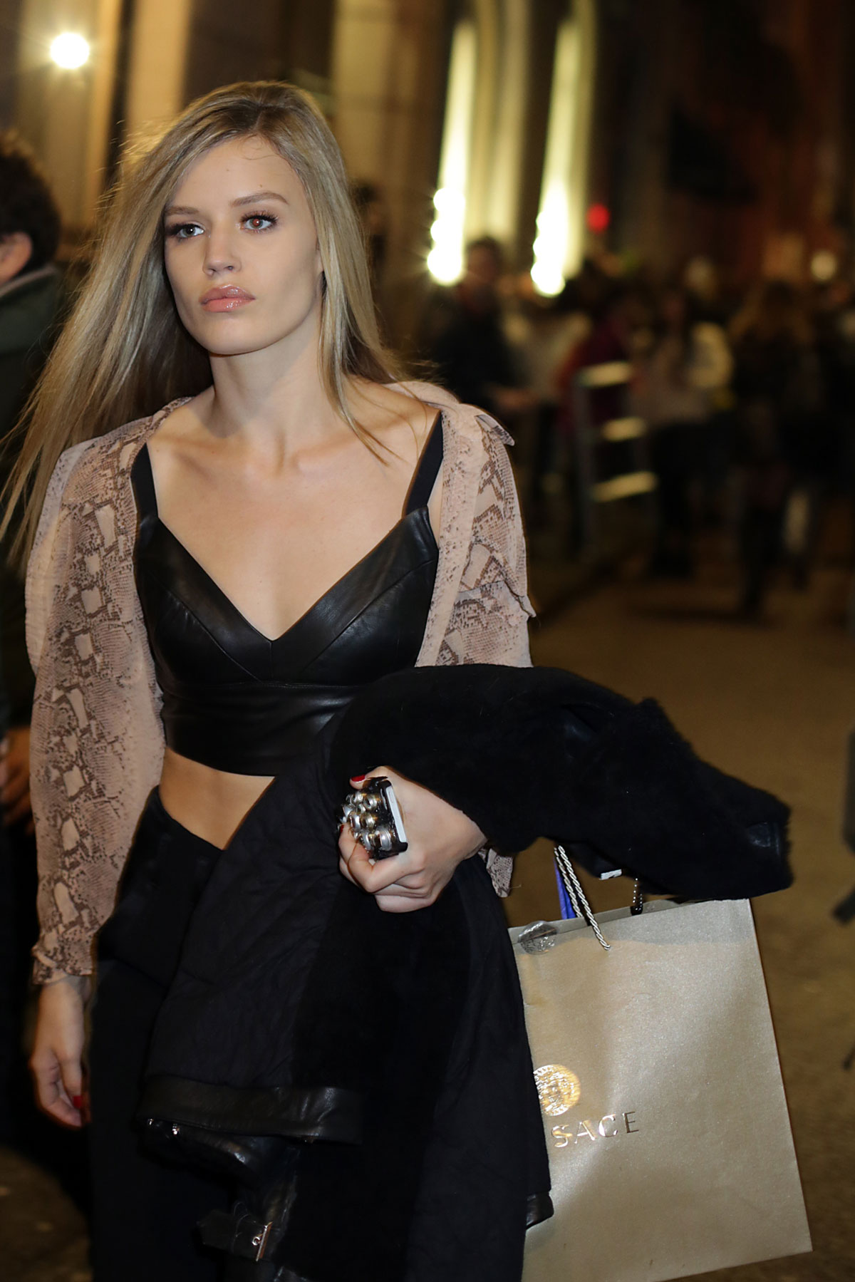 Georgia May Jagger attends Versace FW14 show