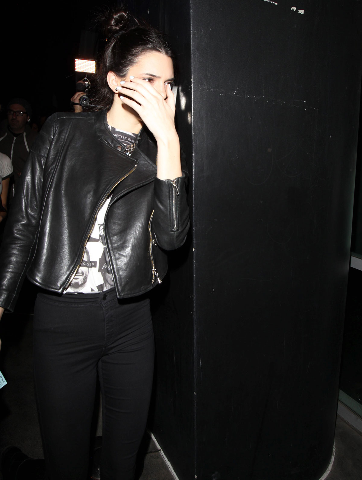 Kendall Jenner at Staples Center to watch Miley Cyrus perform