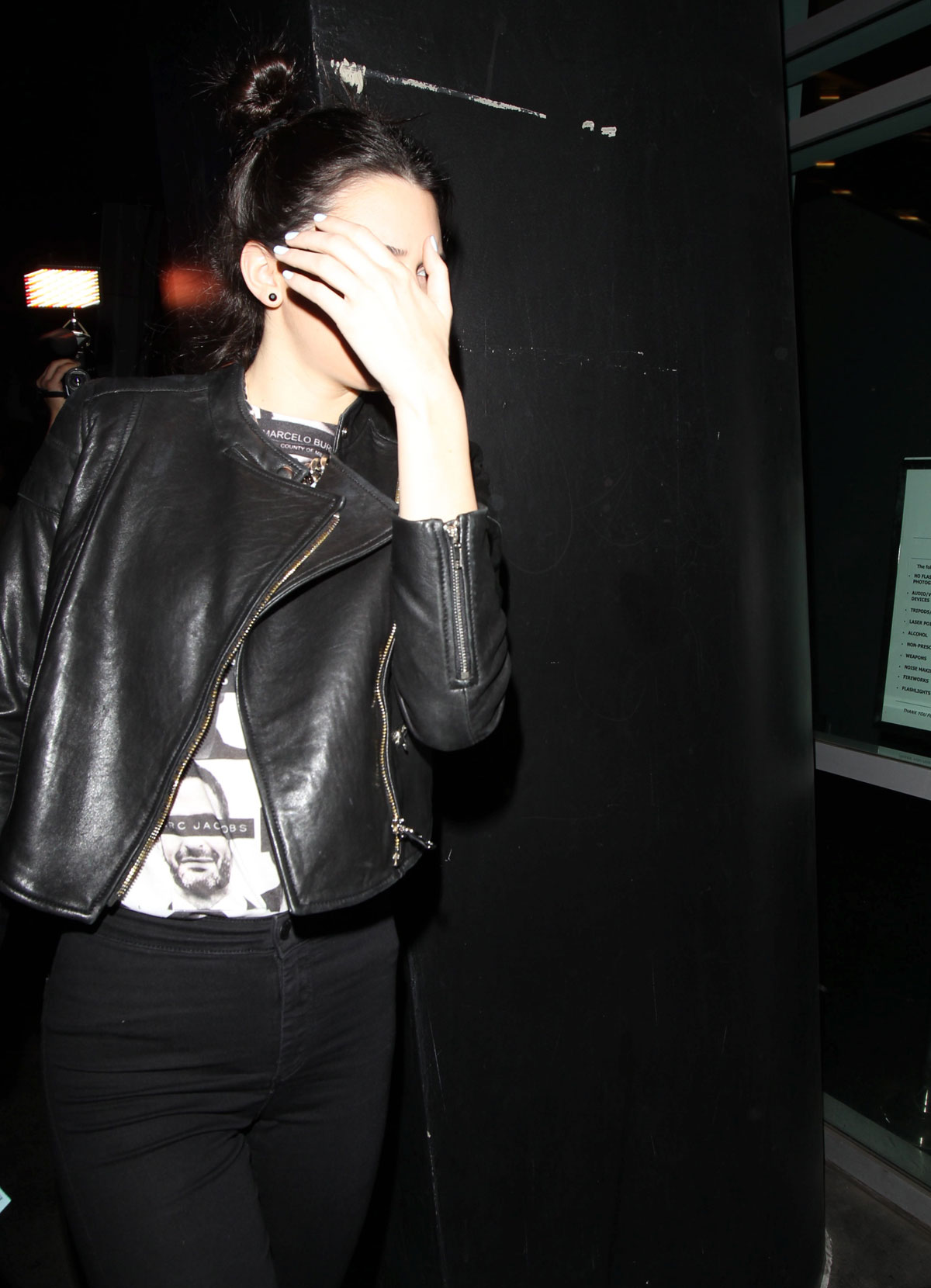 Kendall Jenner at Staples Center to watch Miley Cyrus perform