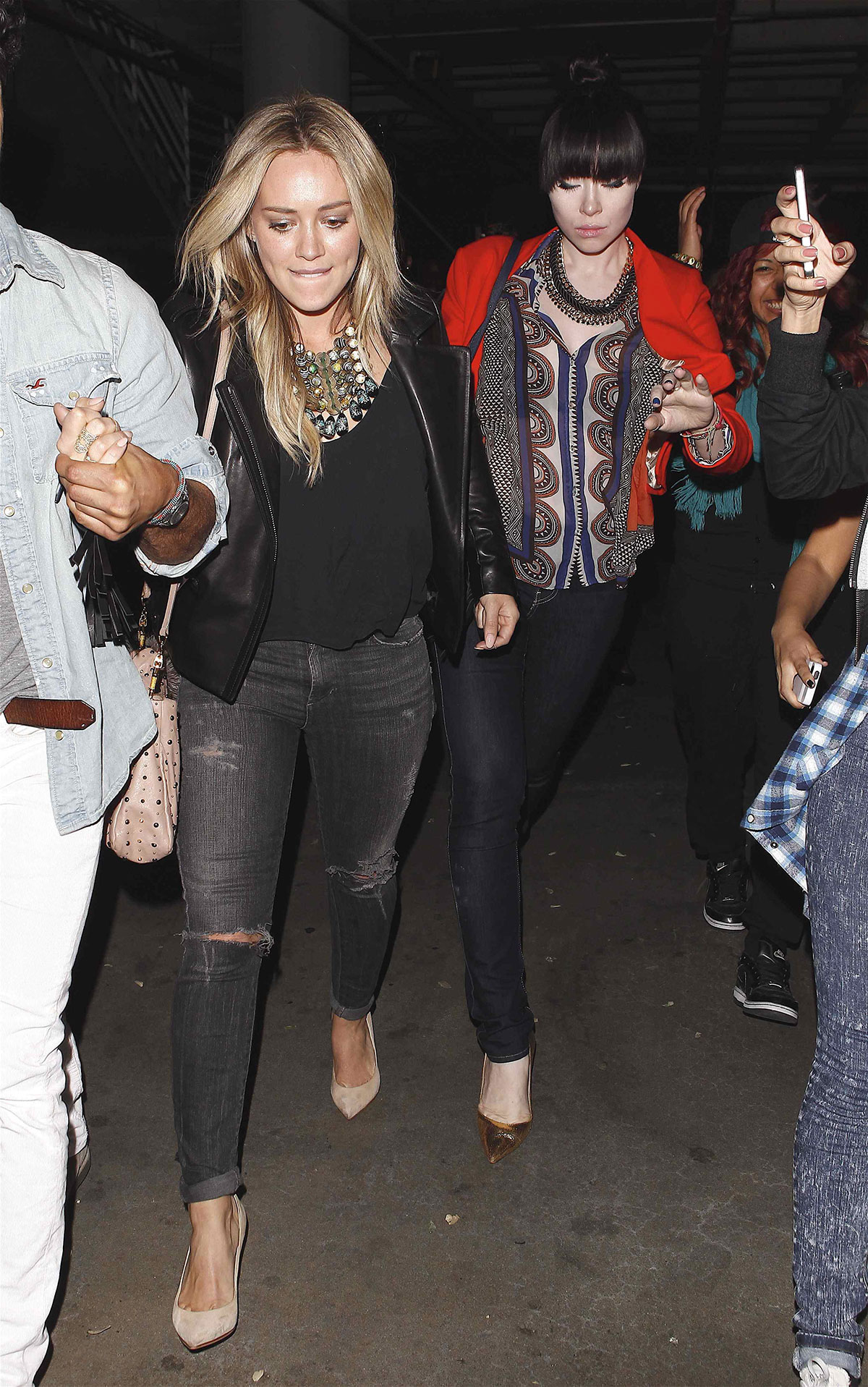 Hilary Duff at Staples Centre for a Miley Cyrus Concert