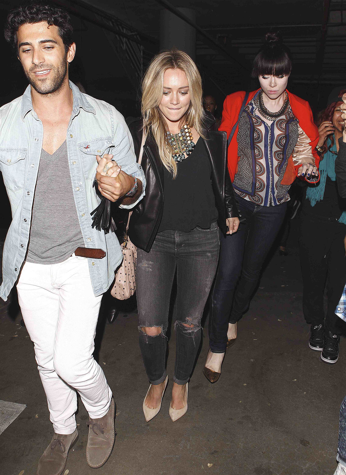 Hilary Duff at Staples Centre for a Miley Cyrus Concert