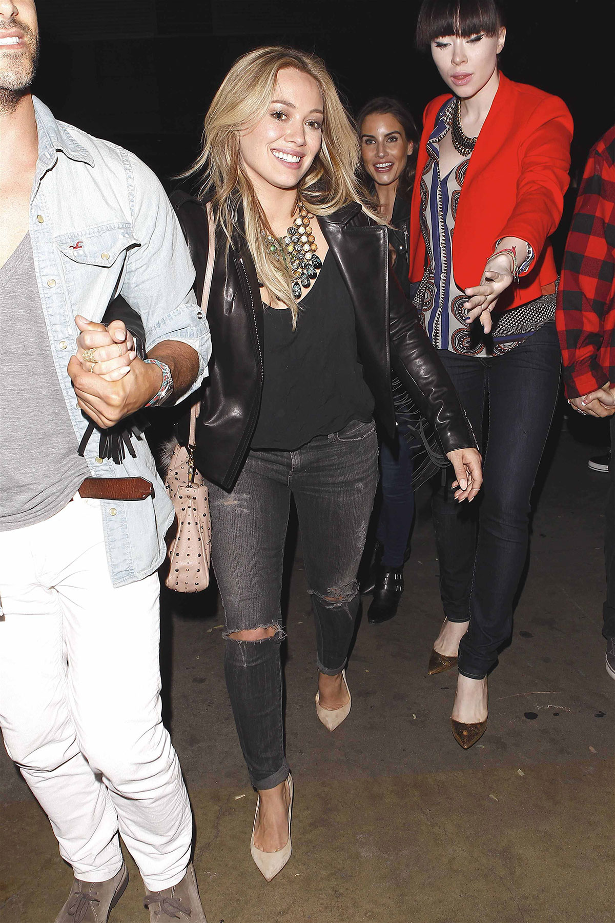 Hilary Duff at Staples Centre for a Miley Cyrus Concert