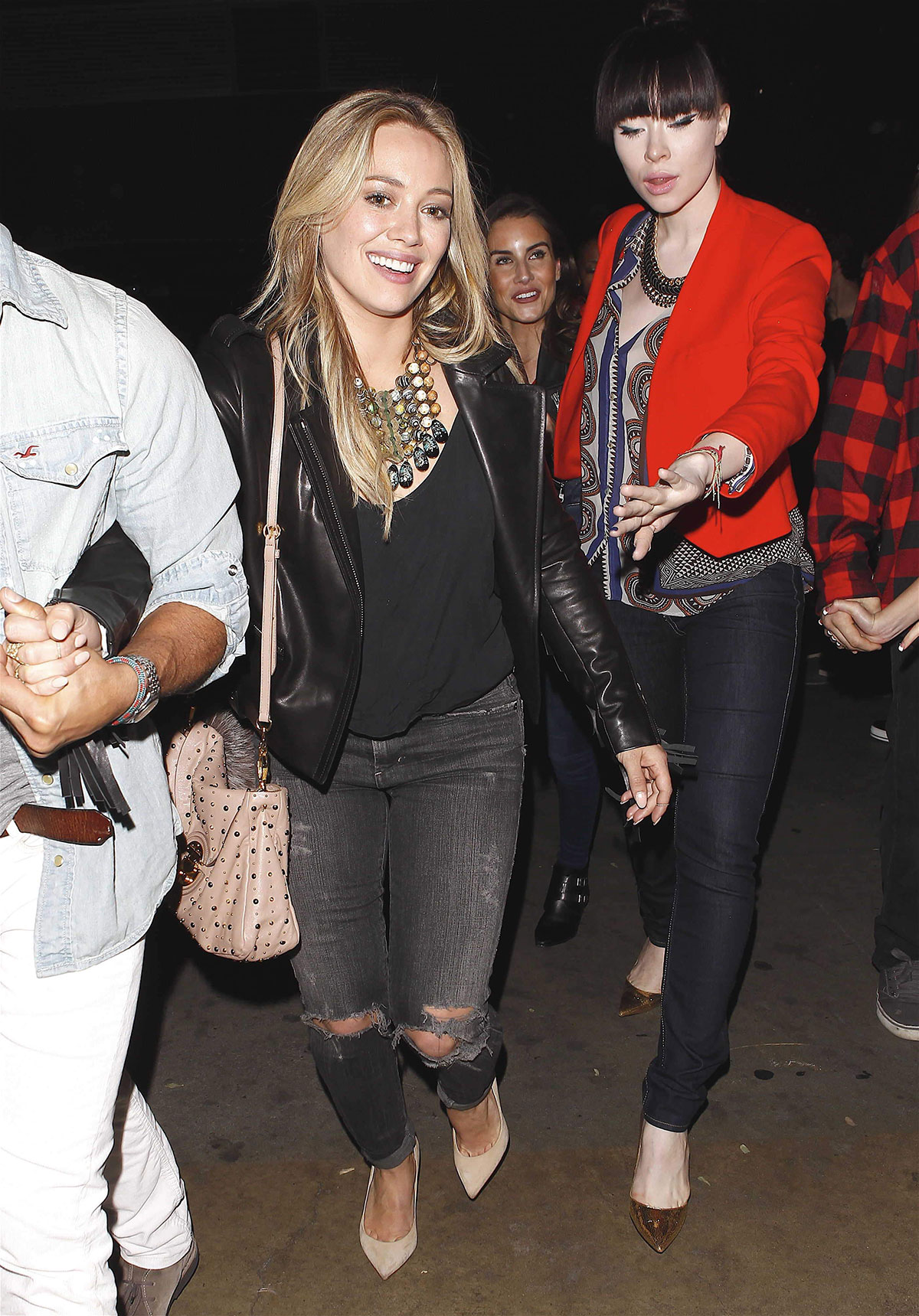 Hilary Duff at Staples Centre for a Miley Cyrus Concert