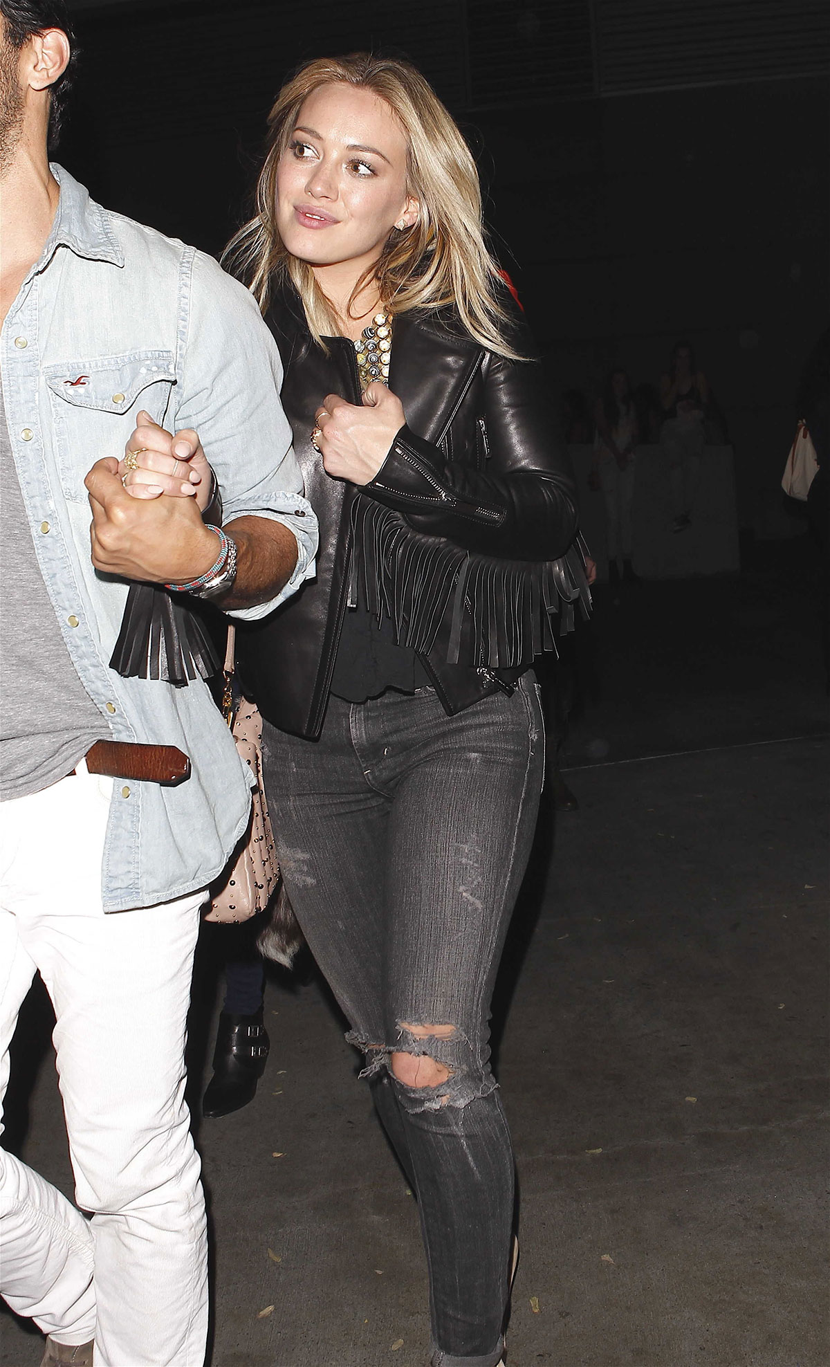 Hilary Duff at Staples Centre for a Miley Cyrus Concert