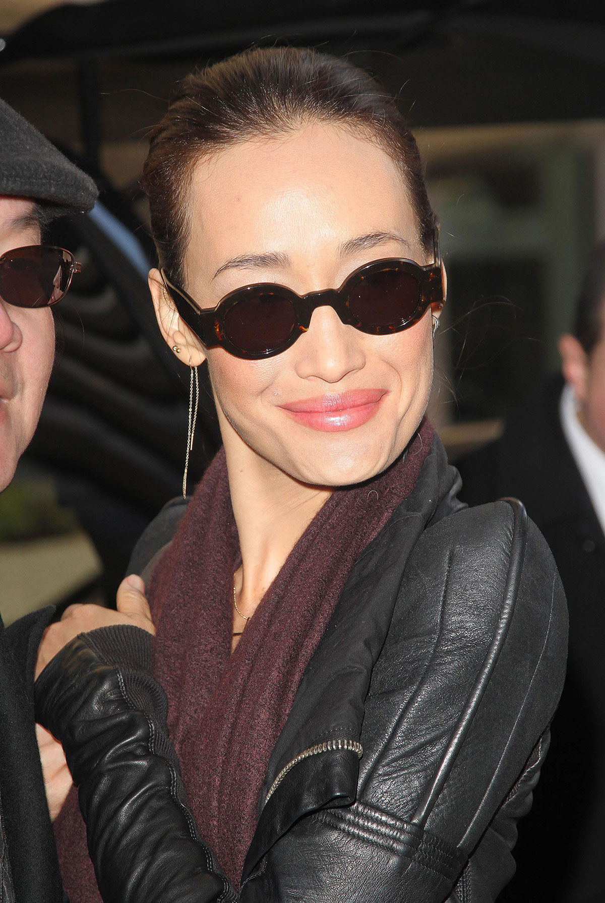 Maggie Q visiting SiriusXM Studios