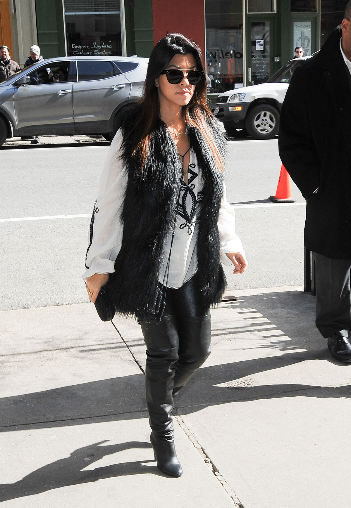 Kourtney Kardashian at Cipriani restaurant