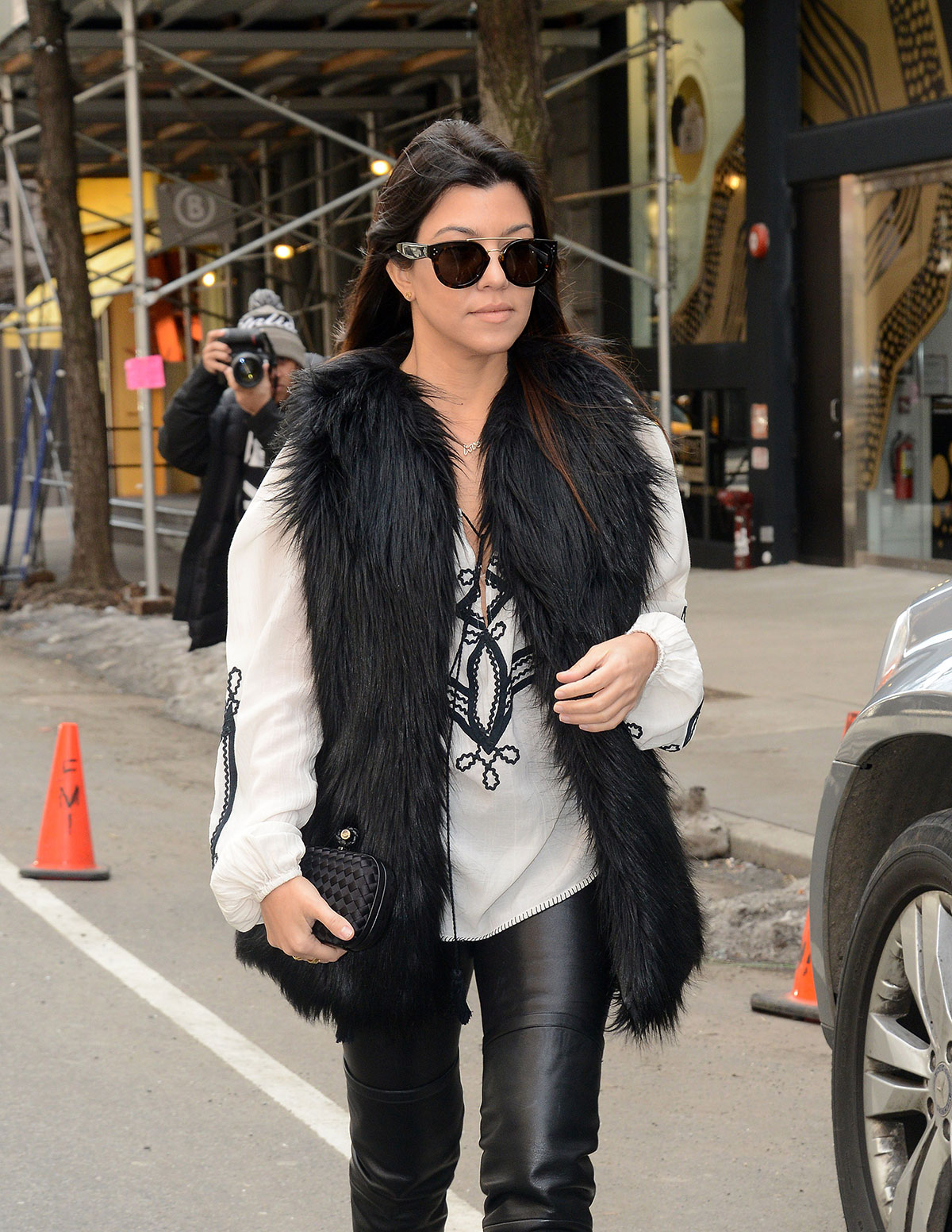 Kourtney Kardashian at Cipriani restaurant