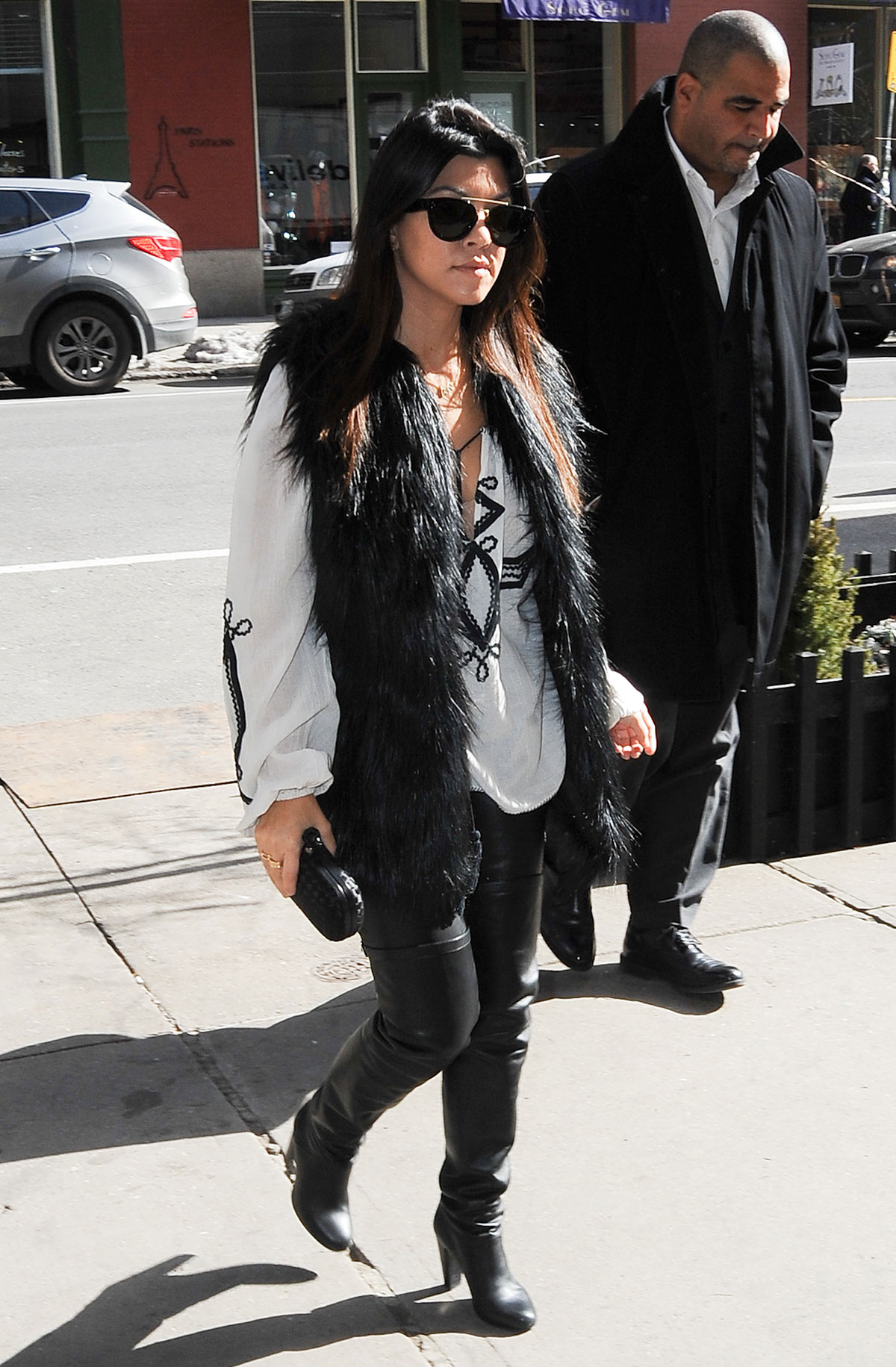 Kourtney Kardashian at Cipriani restaurant