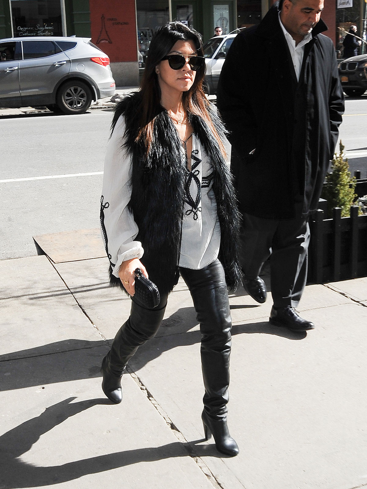 Kourtney Kardashian at Cipriani restaurant