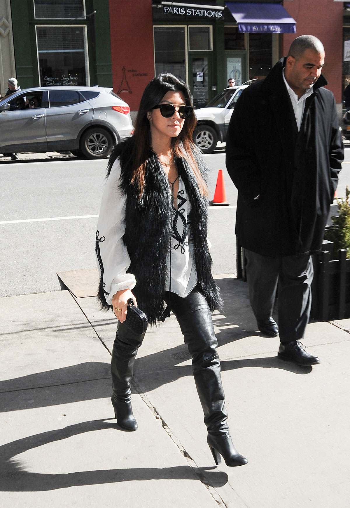 Kourtney Kardashian at Cipriani restaurant