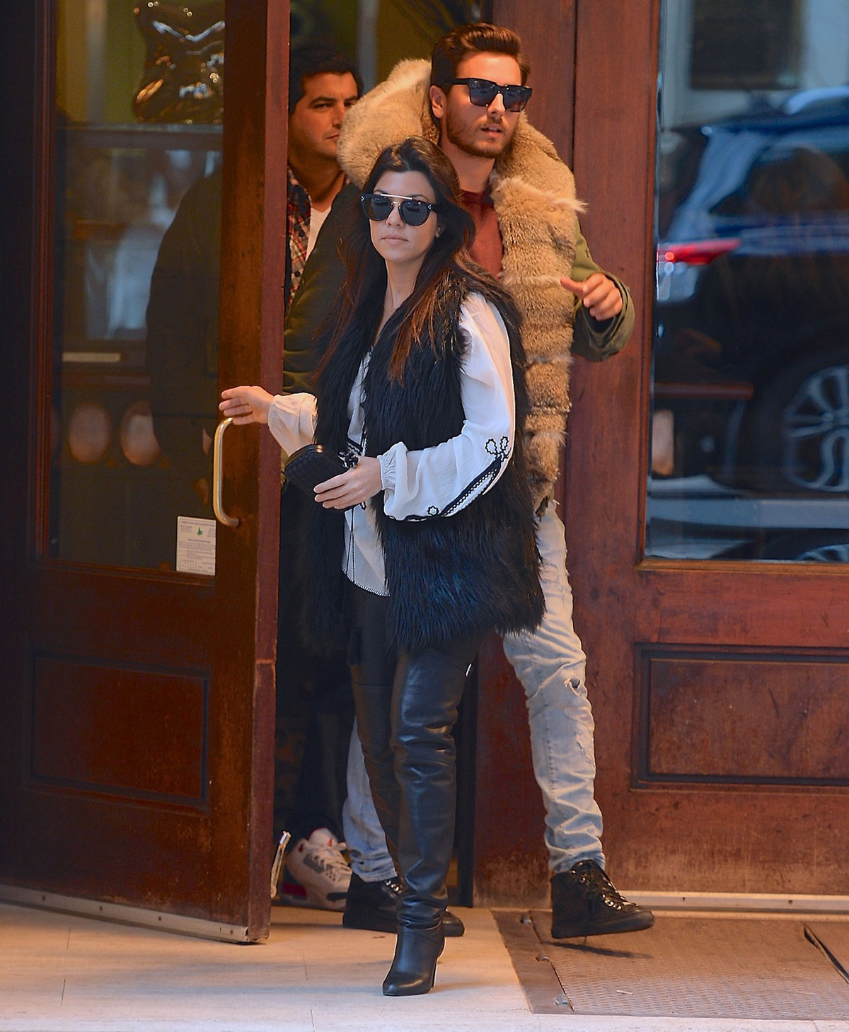 Kourtney Kardashian at Cipriani restaurant