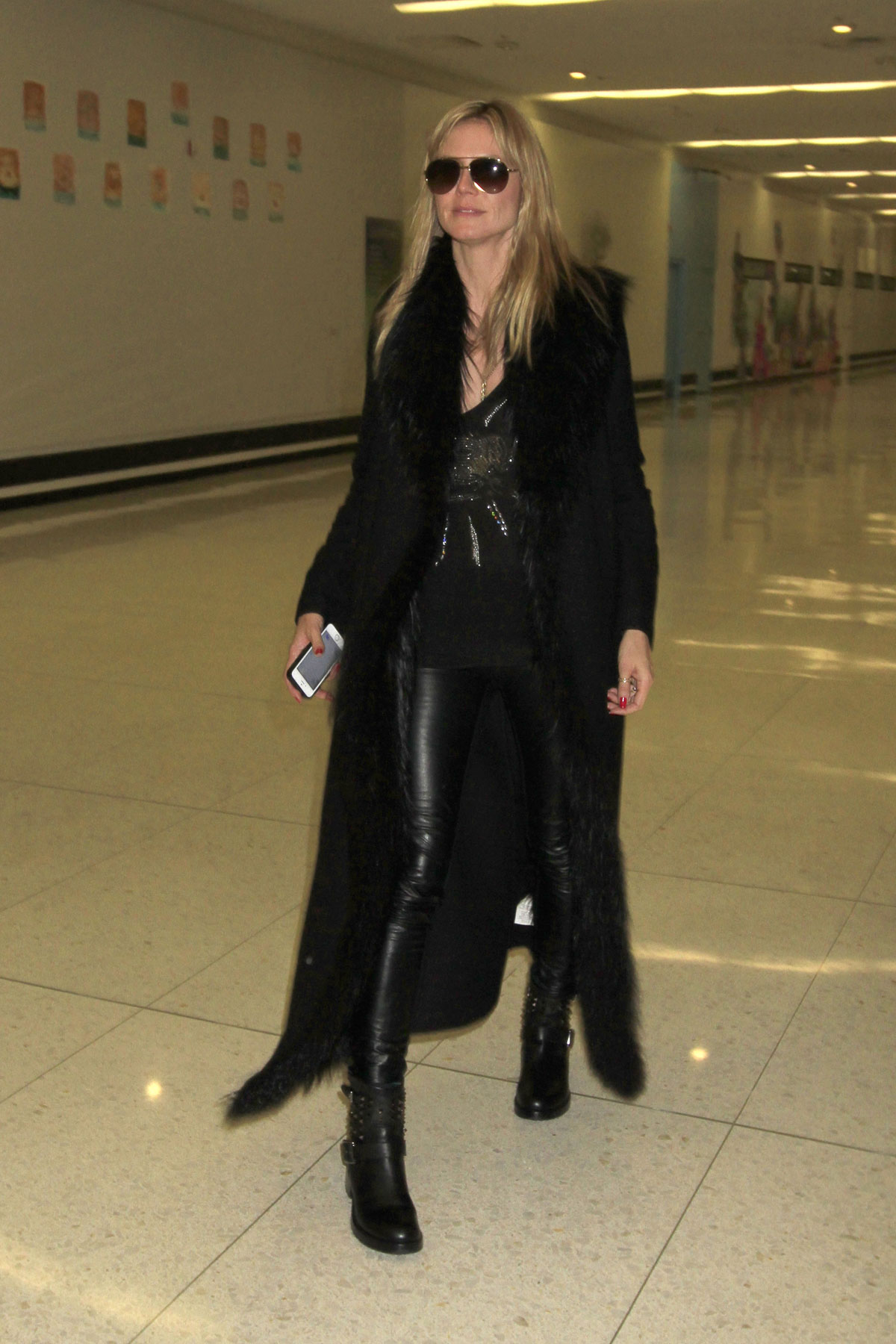 Heidi Klum arrives at LAX Airport