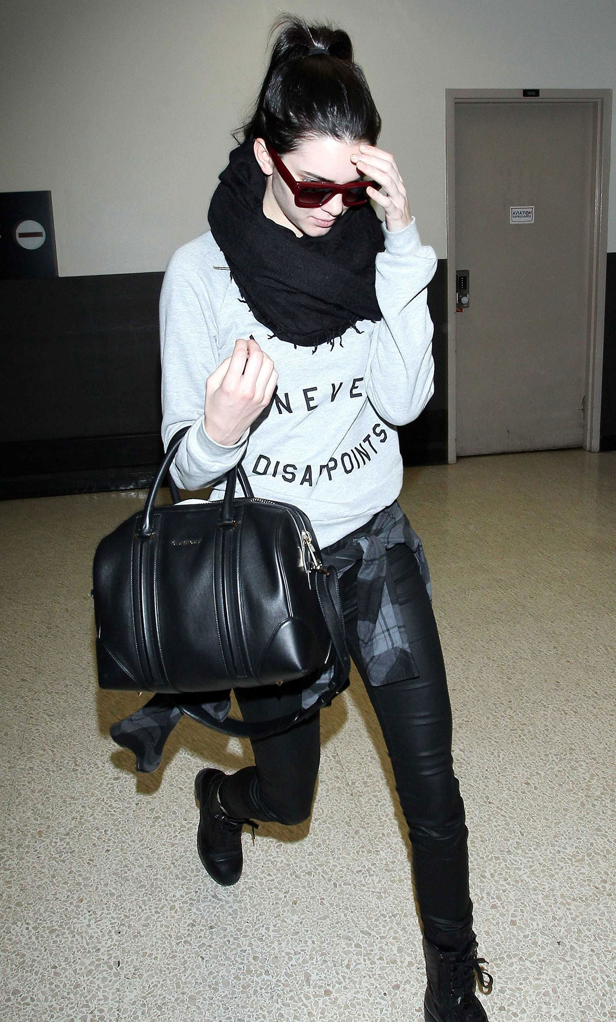 Kendall Jenner arriving at LAX