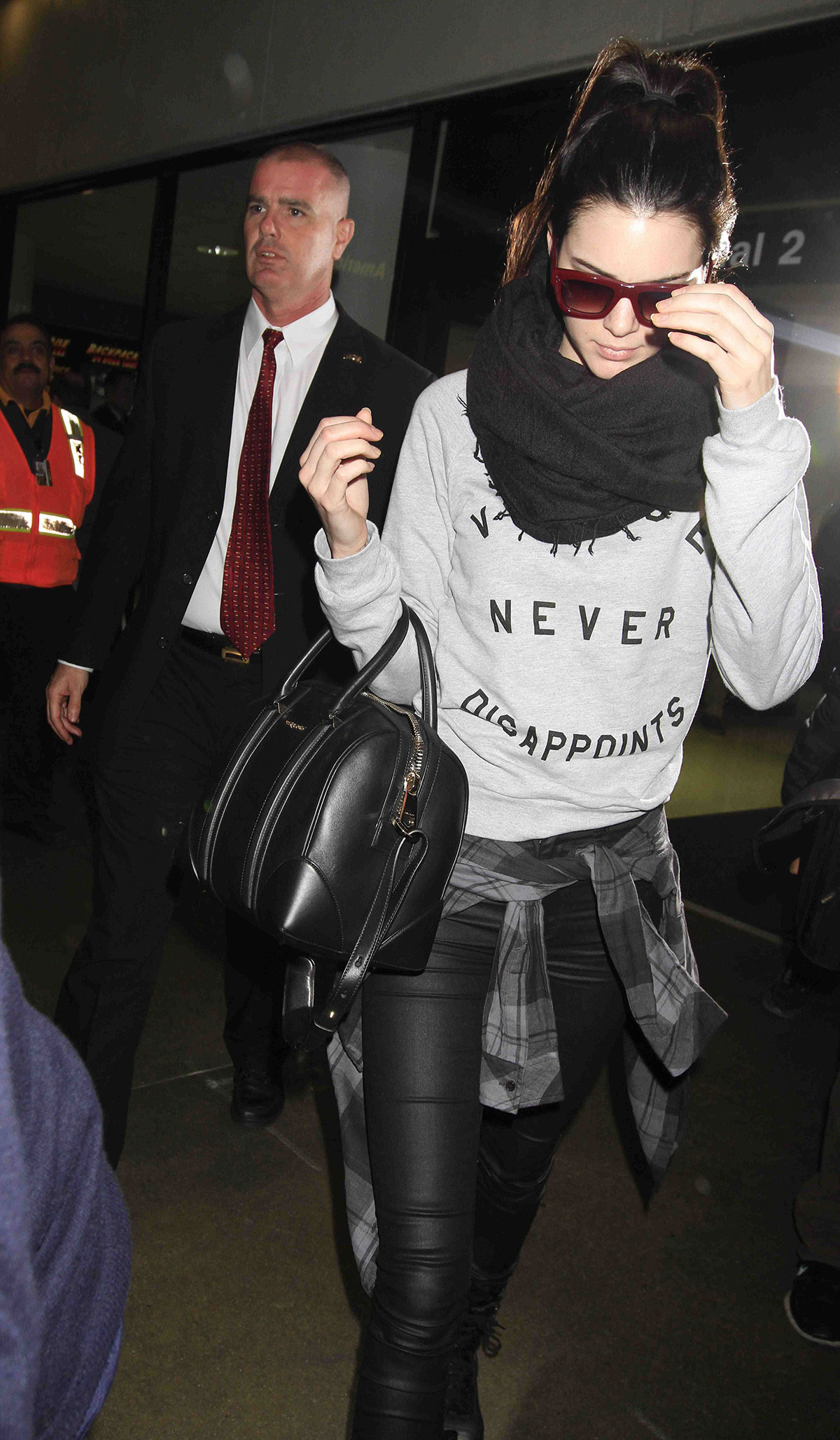 Kendall Jenner arriving at LAX