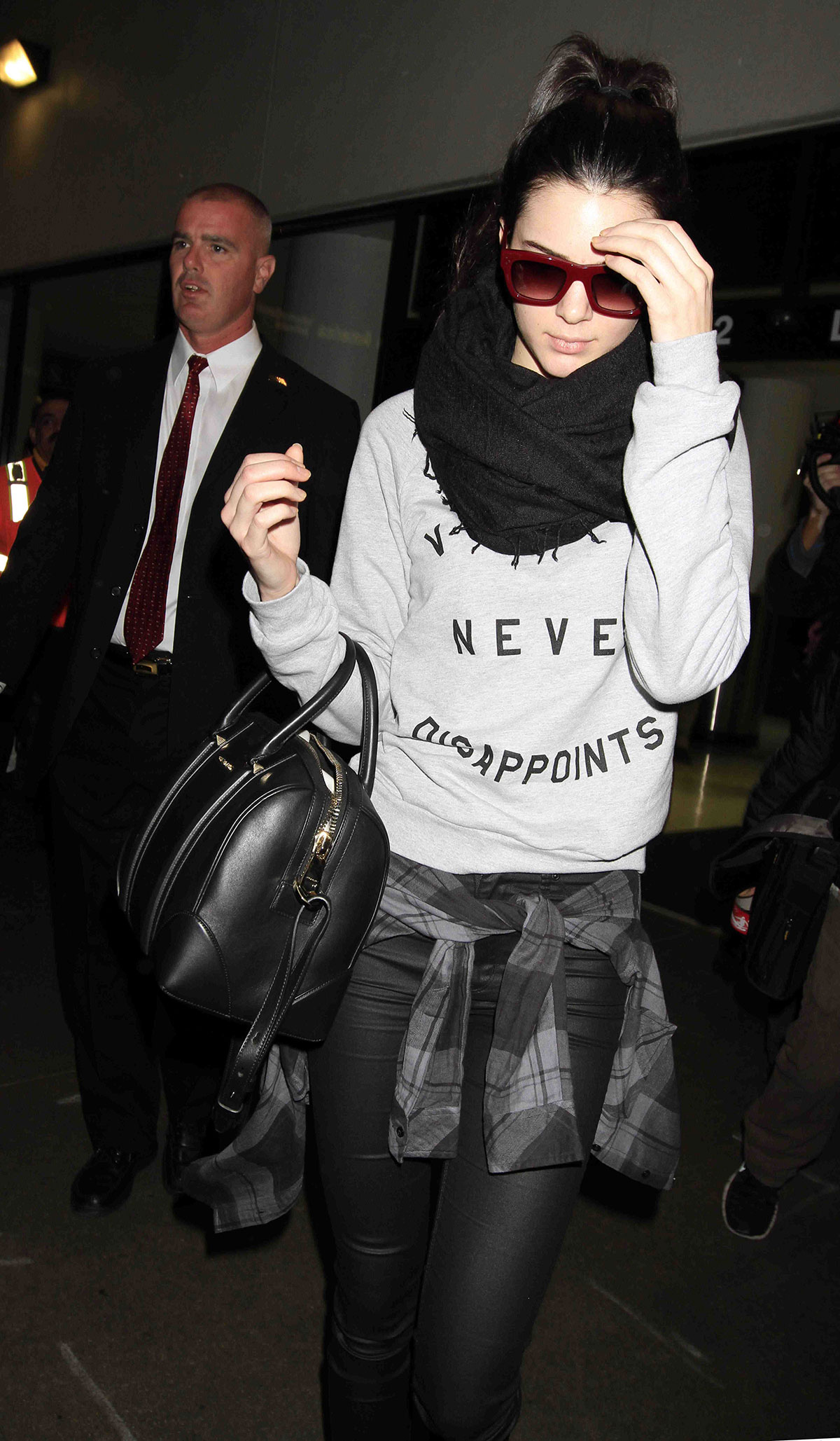 Kendall Jenner arriving at LAX