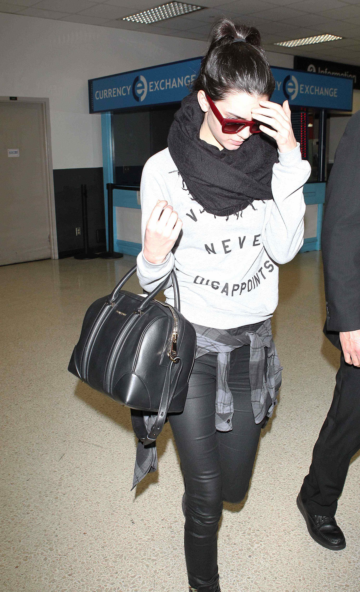 Kendall Jenner arriving at LAX