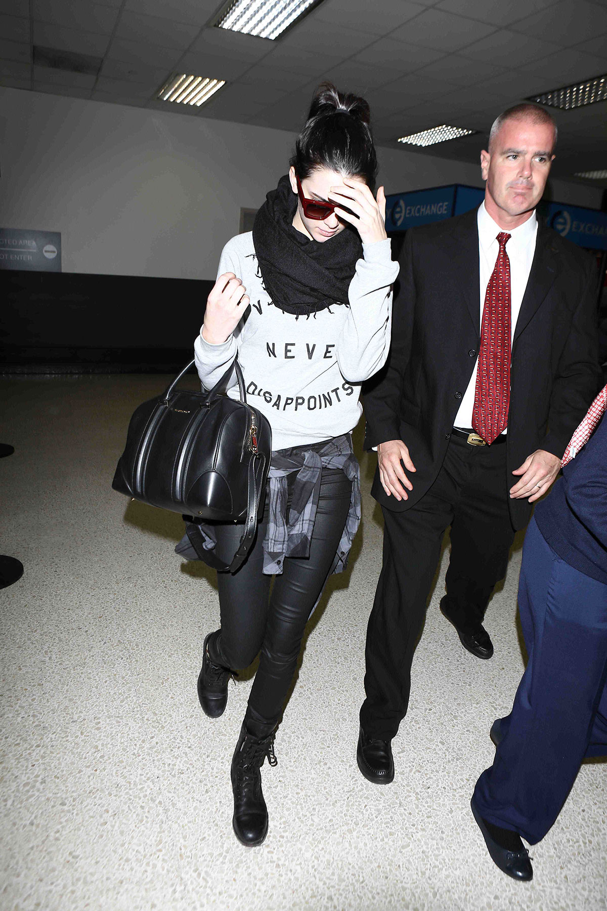 Kendall Jenner arriving at LAX