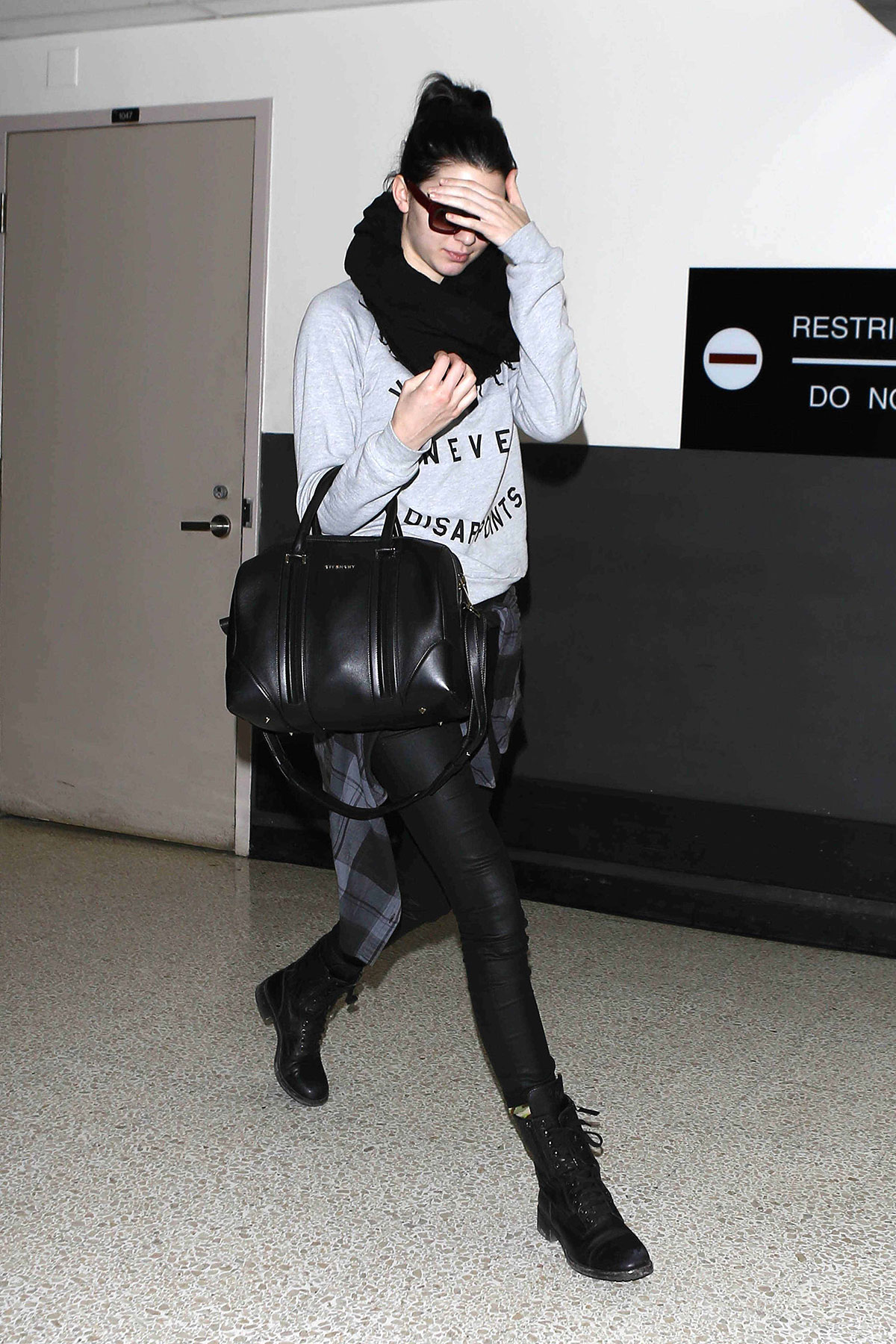Kendall Jenner arriving at LAX