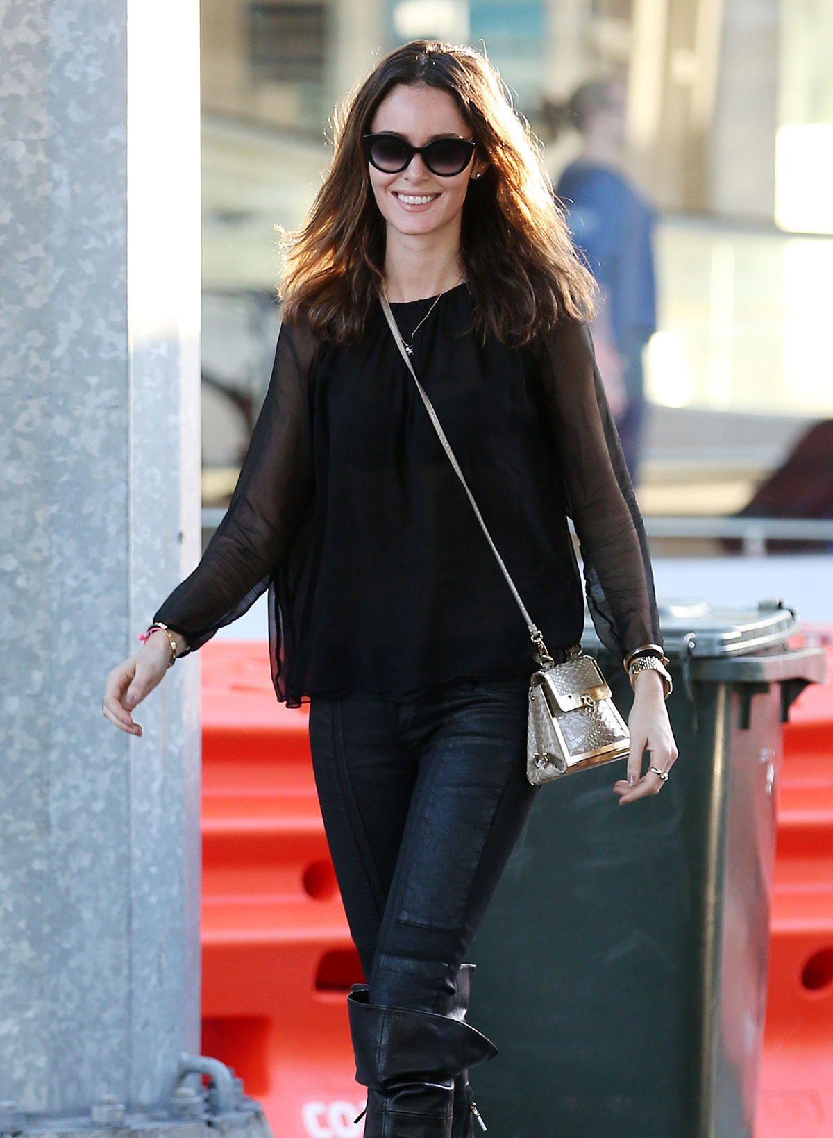 Nicole Trunfio arriving into Sydney Airport