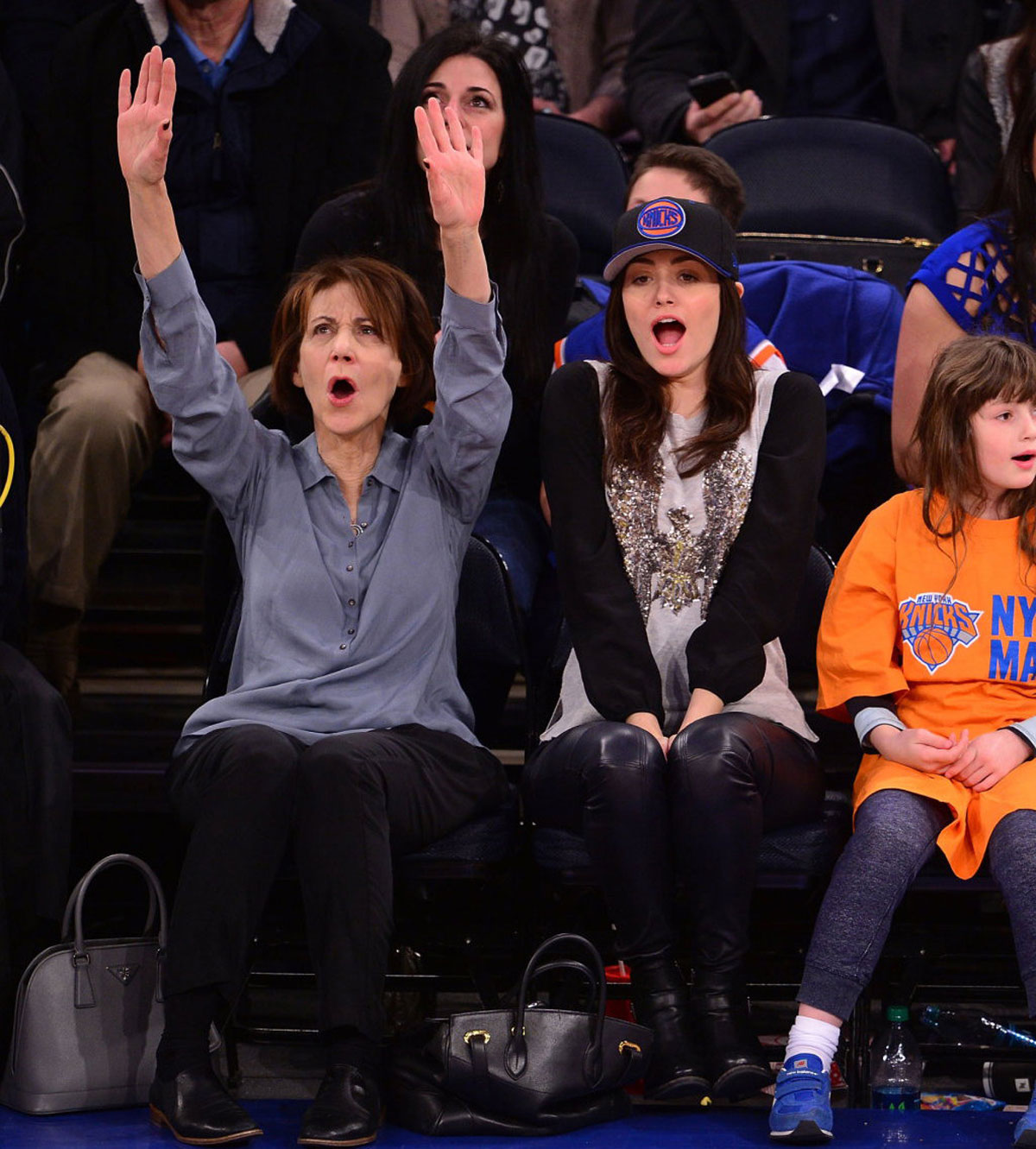 Emmy Rossum attends the Knicks Game in NY