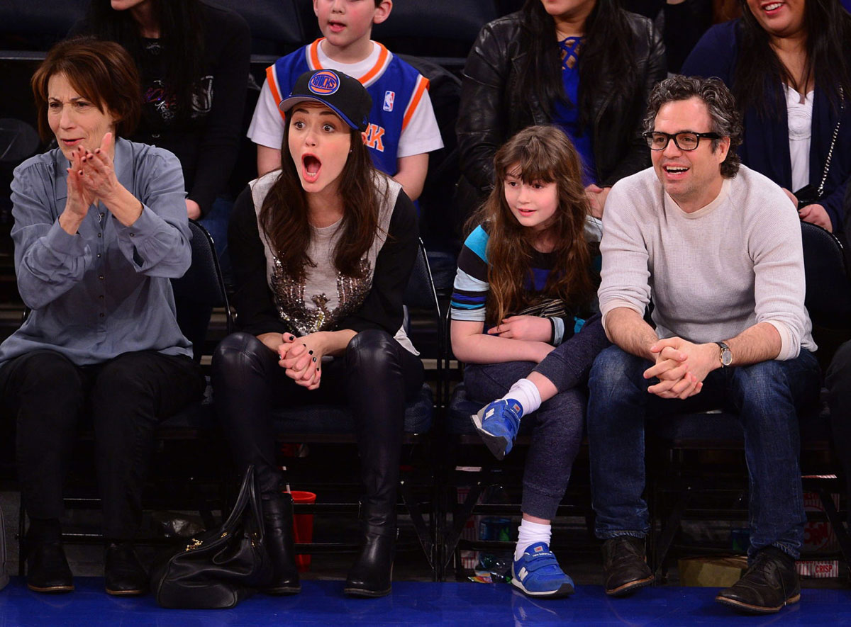 Emmy Rossum attends the Knicks Game in NY