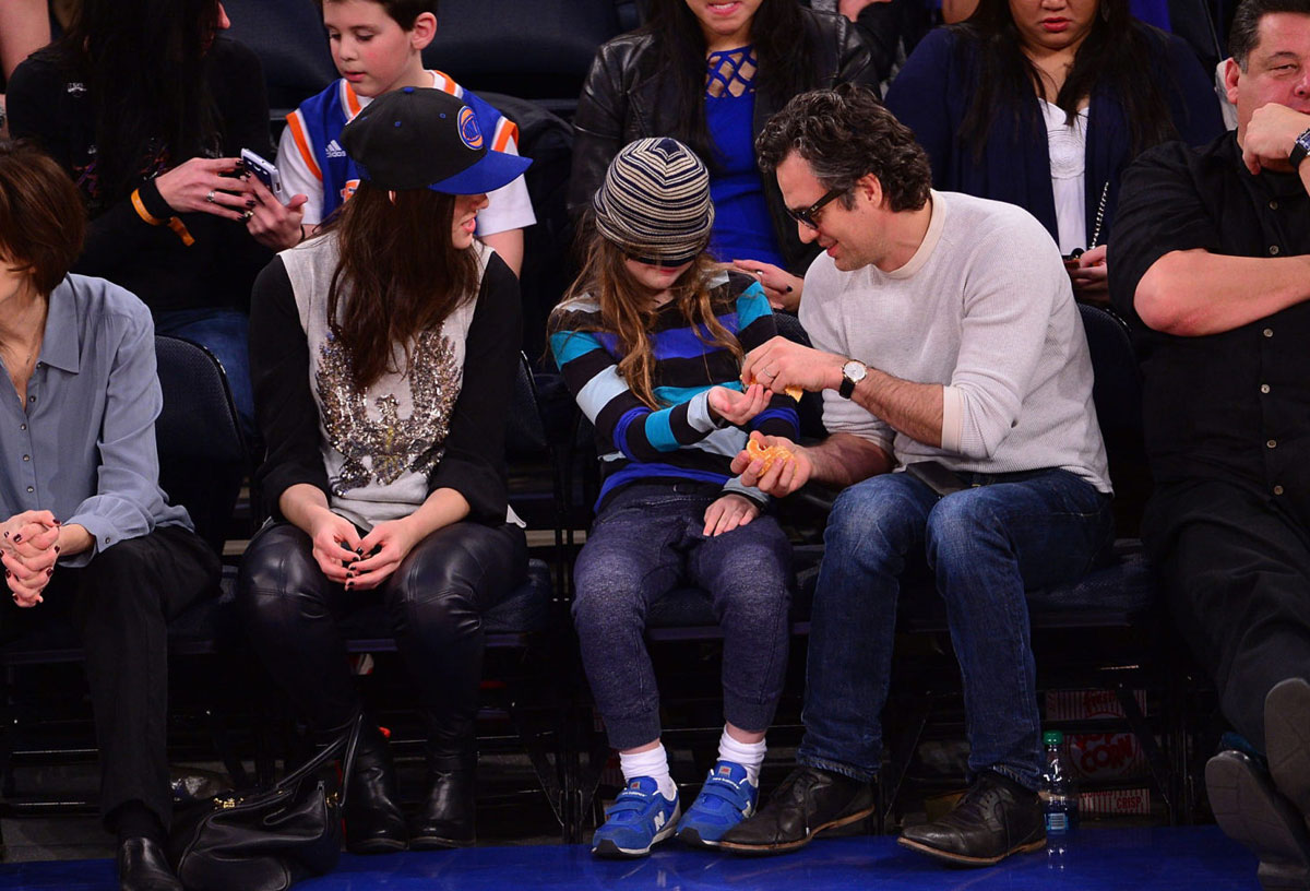 Emmy Rossum attends the Knicks Game in NY