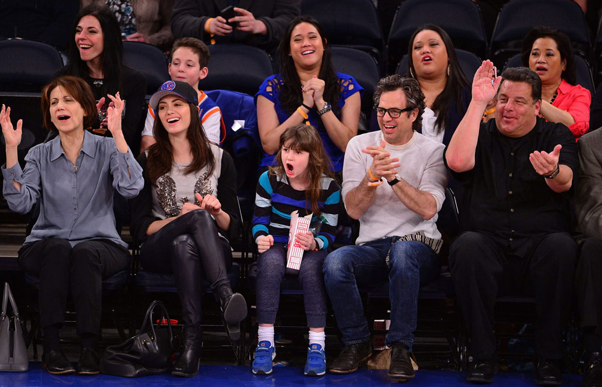 Emmy Rossum attends the Knicks Game in NY