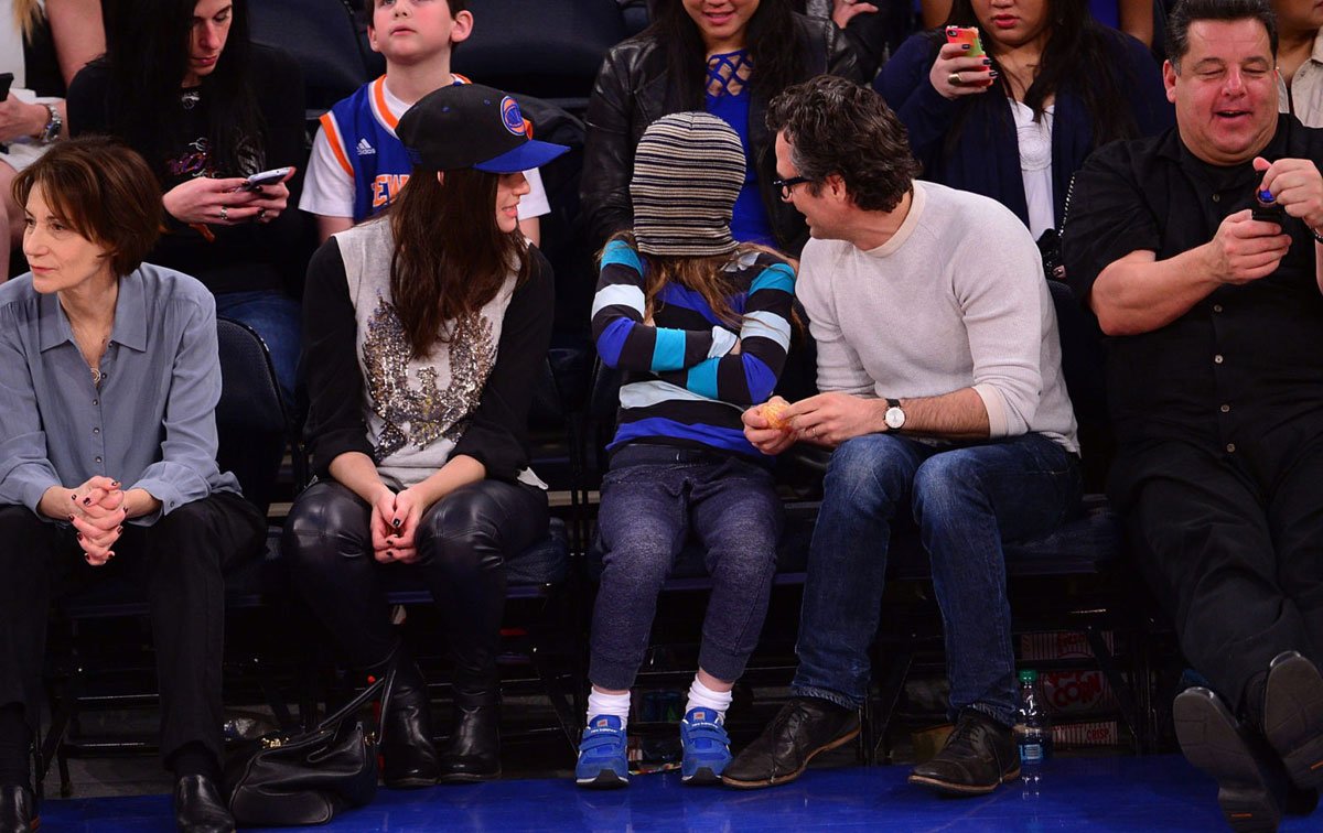 Emmy Rossum attends the Knicks Game in NY