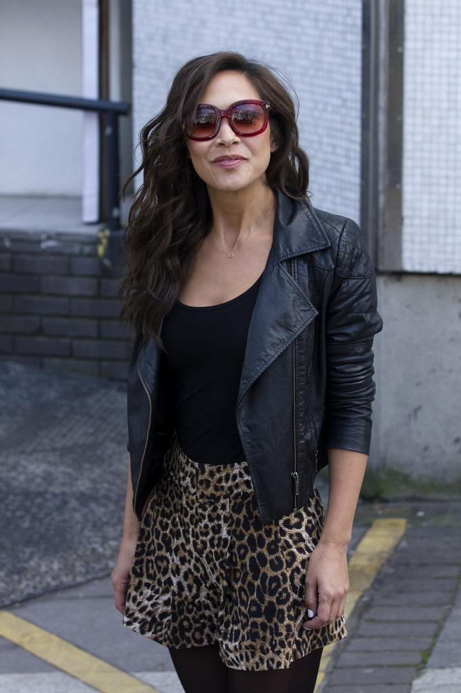 Myleene Klass seen leaving the ITV studios