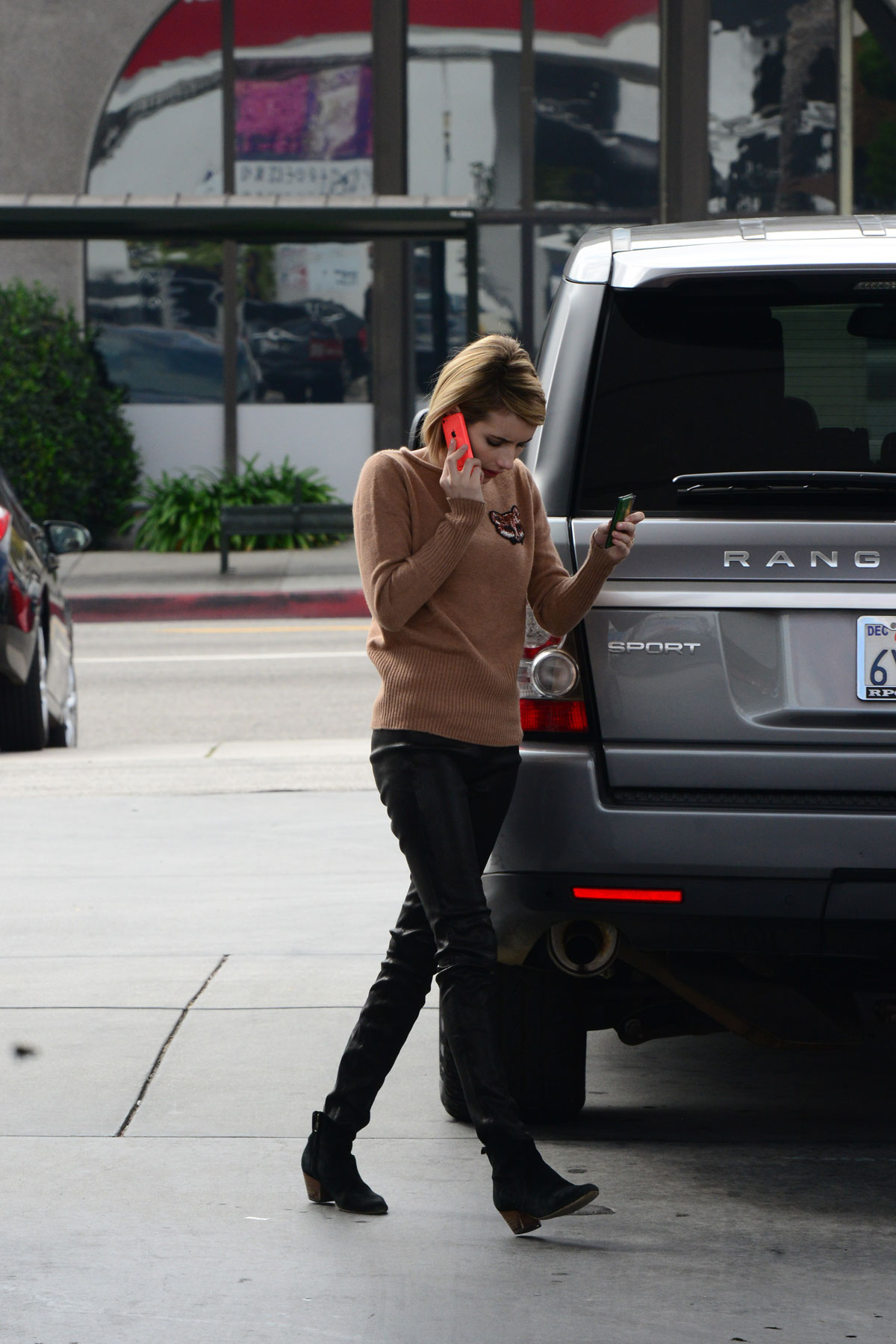 Emma Roberts stops by a gas station in West Hollywood