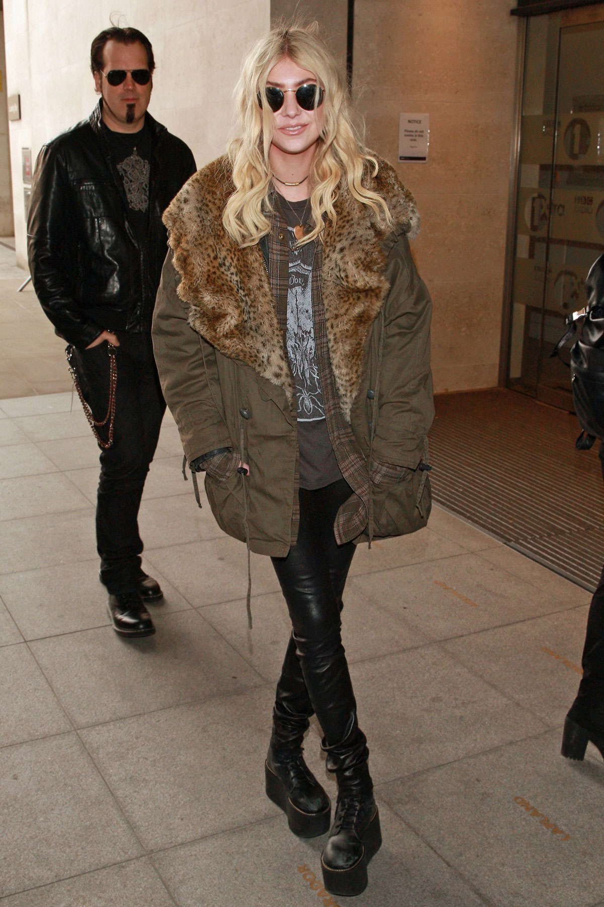 Taylor Momsen leaves BBC Radio 1 studios