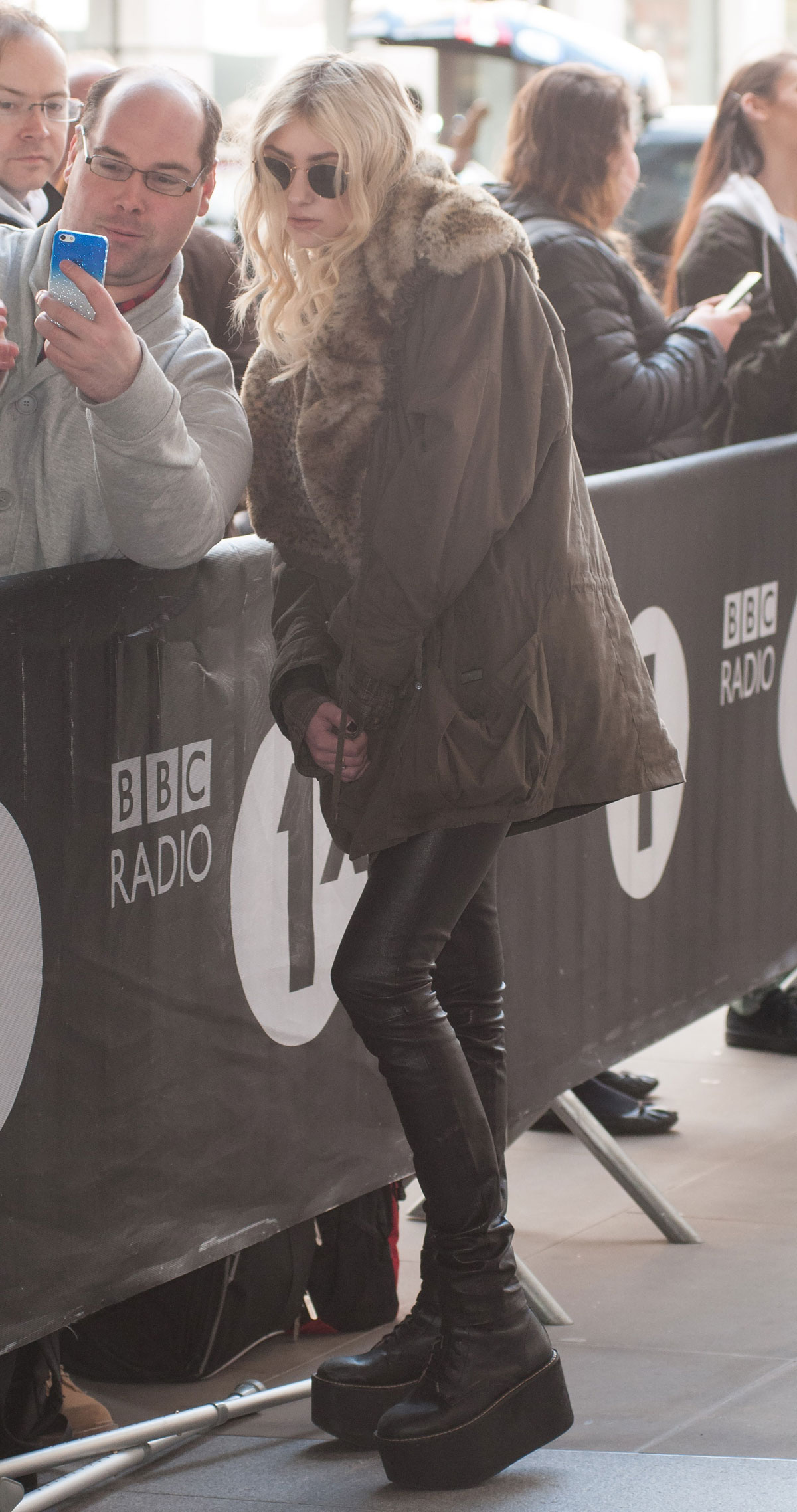 Taylor Momsen leaves BBC Radio 1 studios
