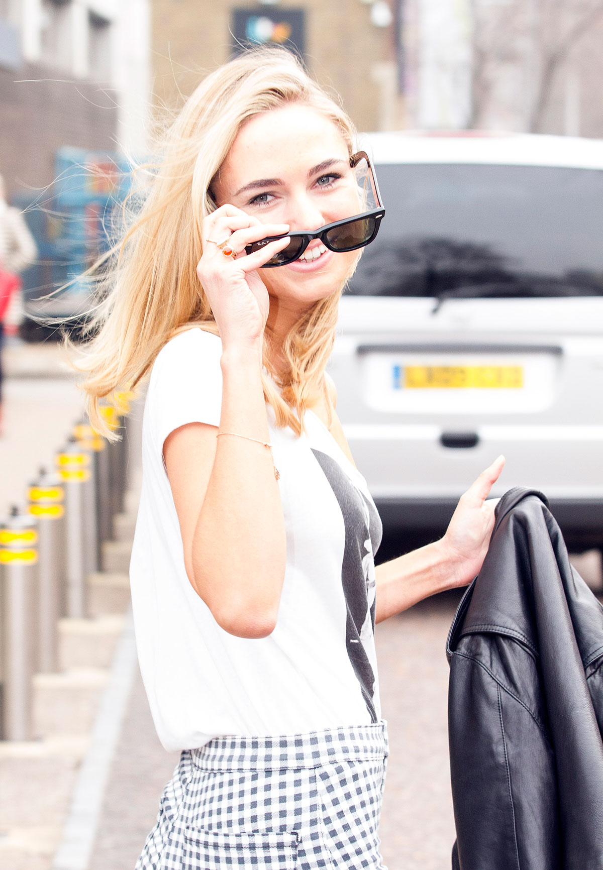 Kimberley Garner outside ITV Studios