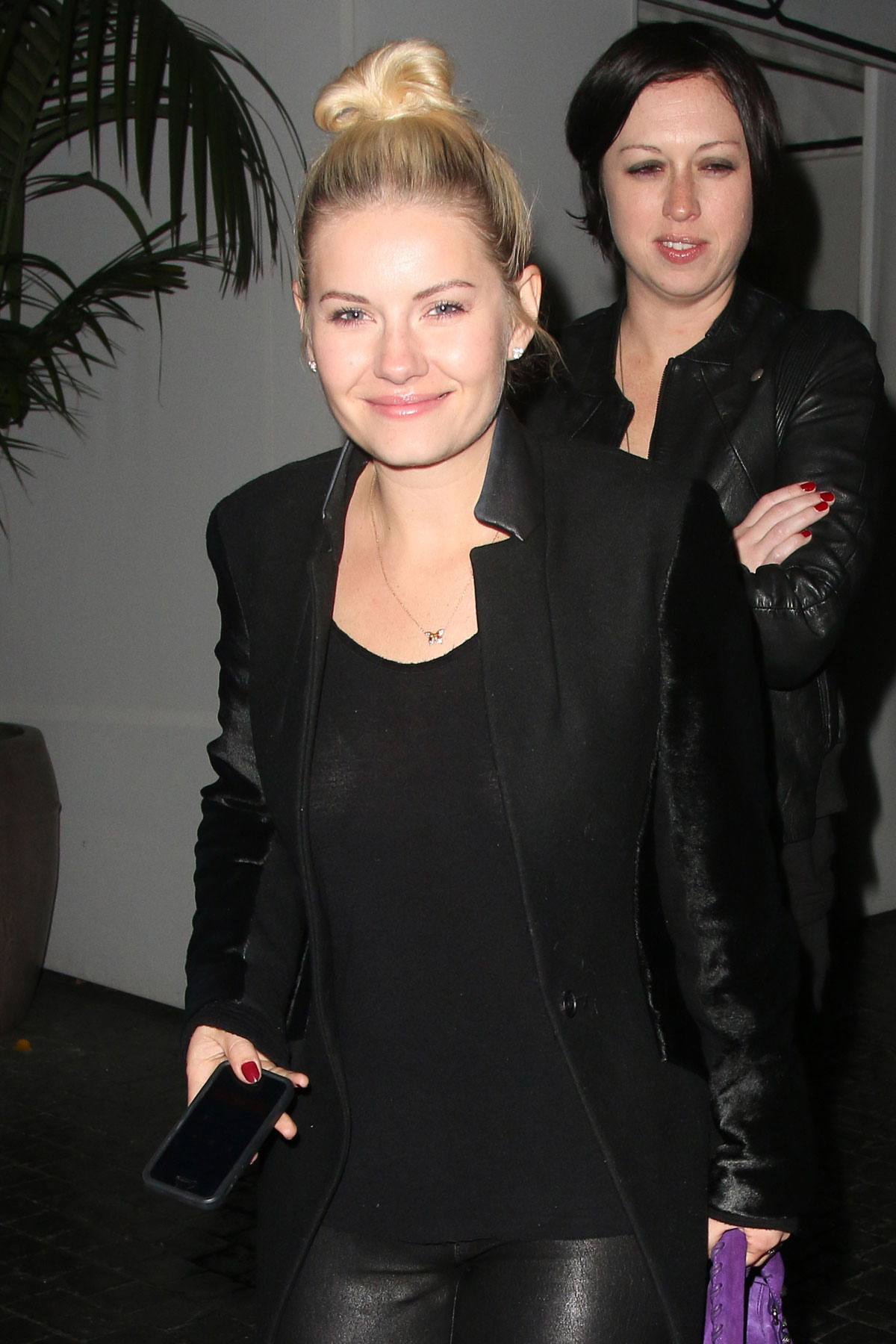 Elisha Cuthbert leaving Chateau Marmont