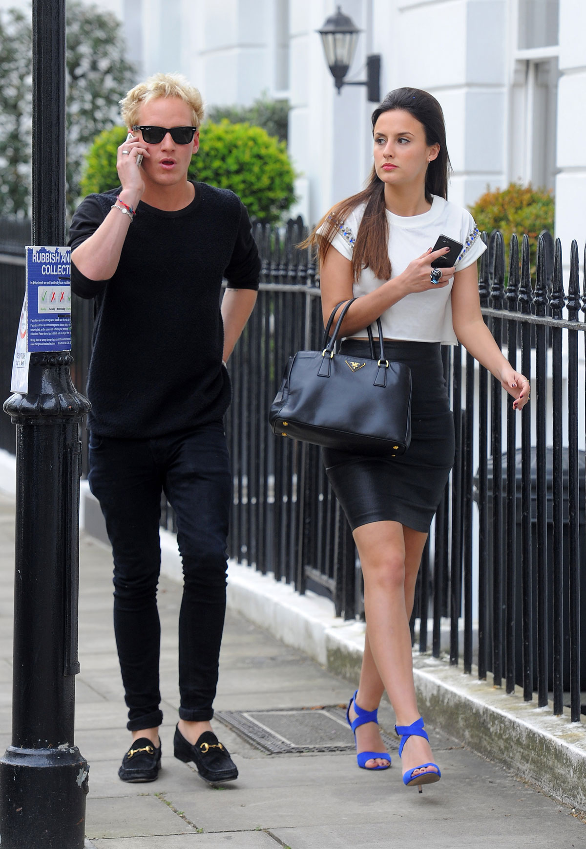 Lucy Watson filming Made In Chelsea