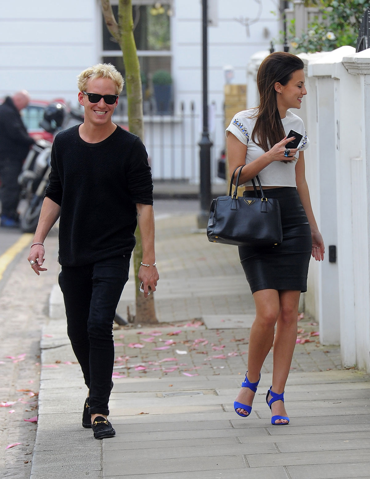 Lucy Watson filming Made In Chelsea