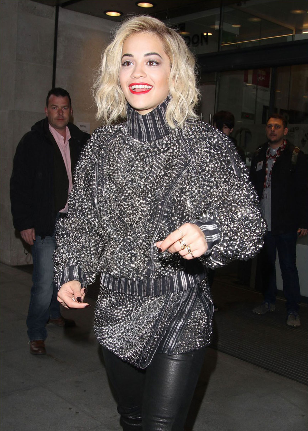 Rita Ora arrives at the BBC Radio One Studios